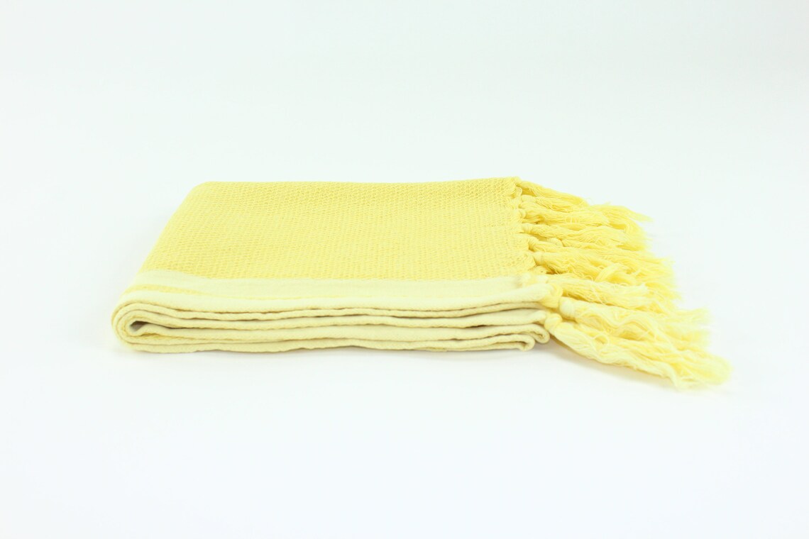 Premium Turkish Towel Peshtemal Fouta (Yellow)