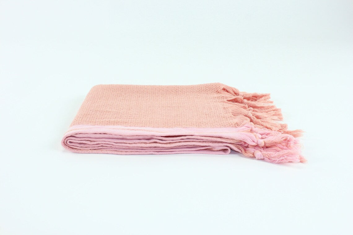 Premium Turkish Towel Peshtemal Fouta (Peach)