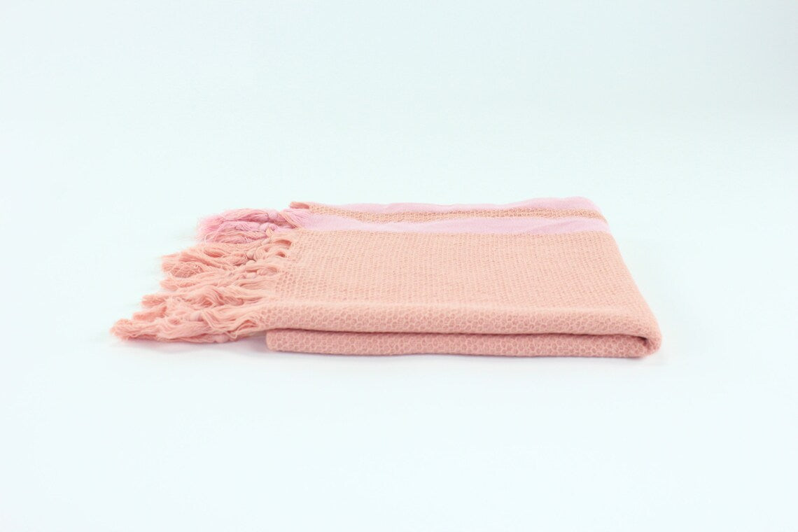 Premium Turkish Towel Peshtemal Fouta (Peach)
