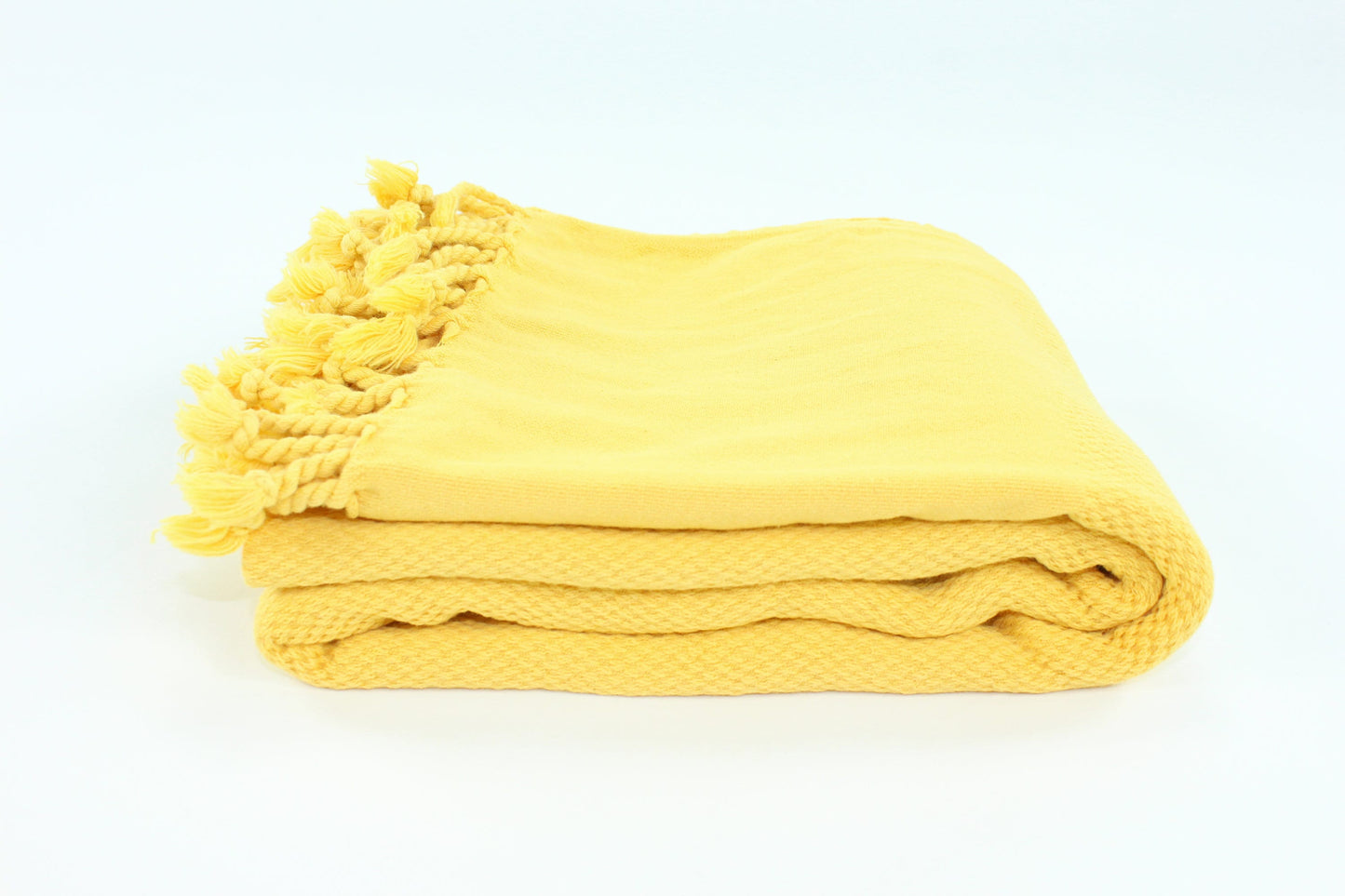 Premium Turkish Stone Washed Towel Peshtemal Fouta (Mustard Yellow)