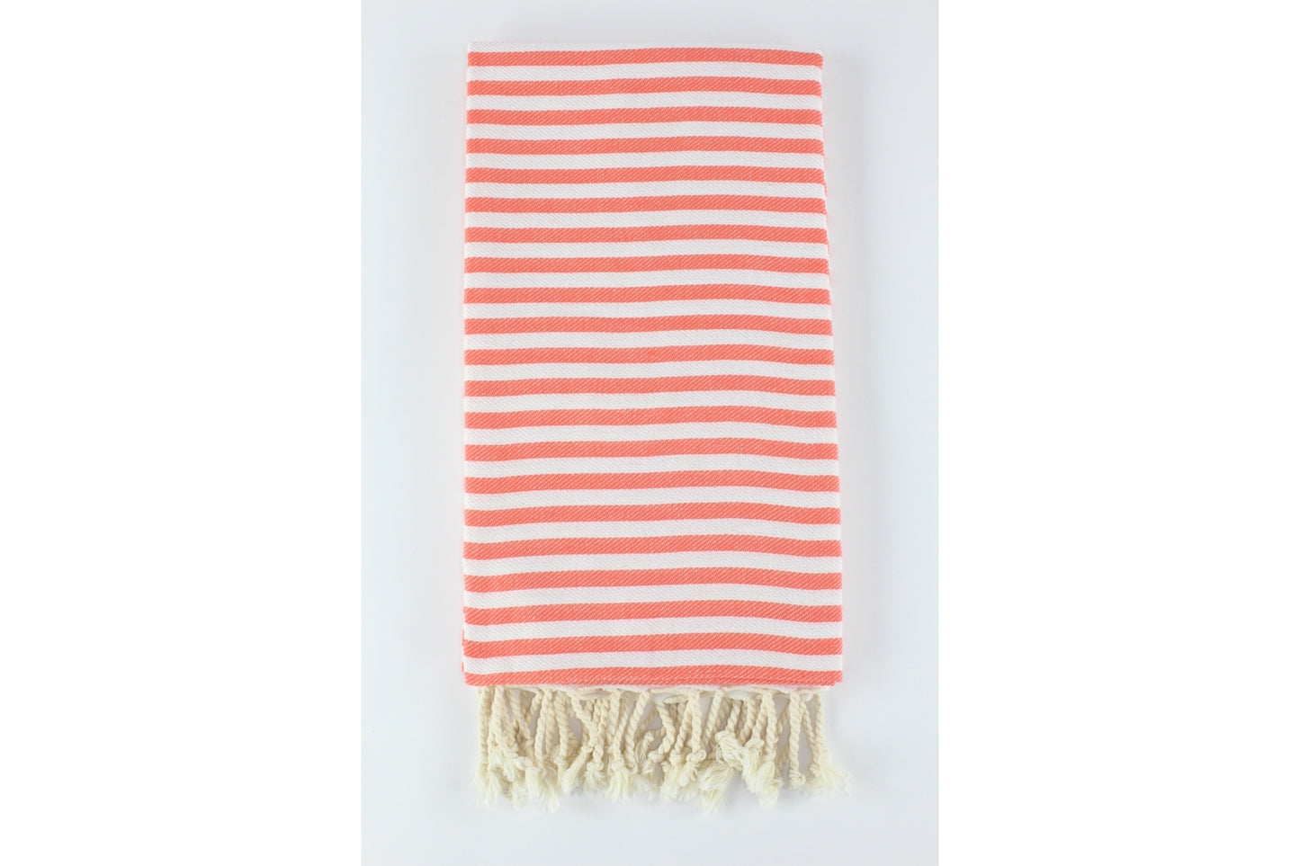 Premium Turkish Full Striped Towel Peshtemal Fouta (Coral)