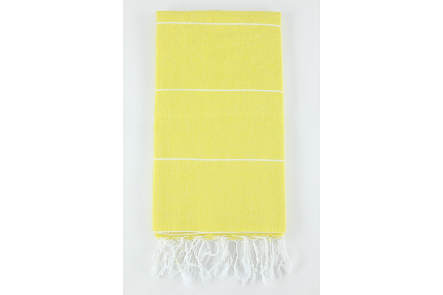 Premium Turkish Classic Striped Towel Peshtemal Fouta (Yellow)