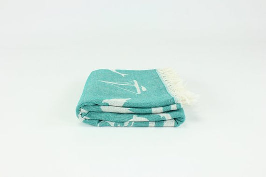 Premium Turkish Double Layer Towel Peshtemal Fouta (Green)