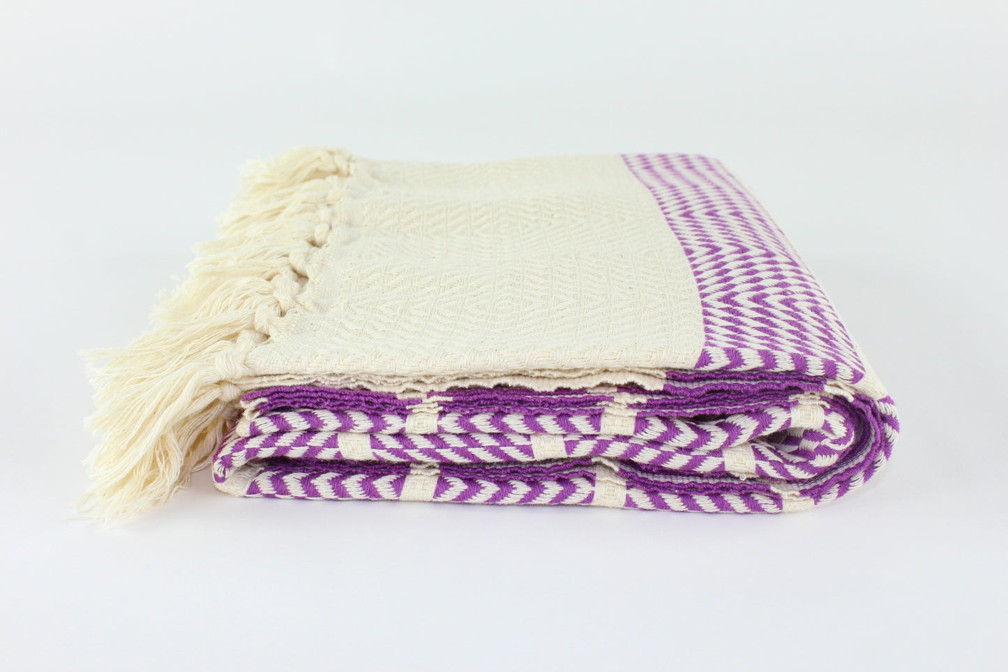 Premium Turkish Herringbone Towel Peshtemal Fouta (Purple)