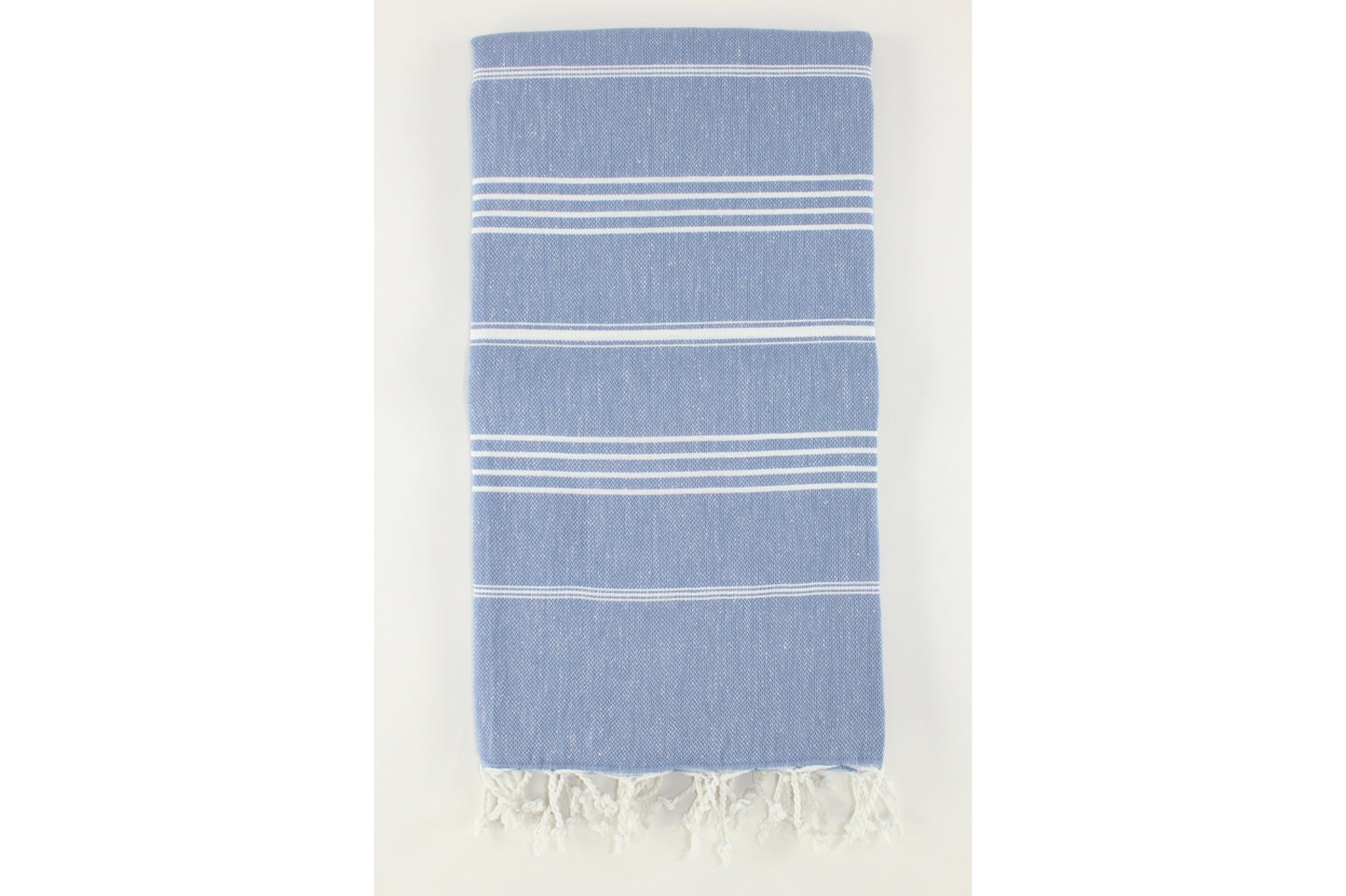 Premium Turkish Classic Striped Towel Peshtemal Fouta (Denim Blue)