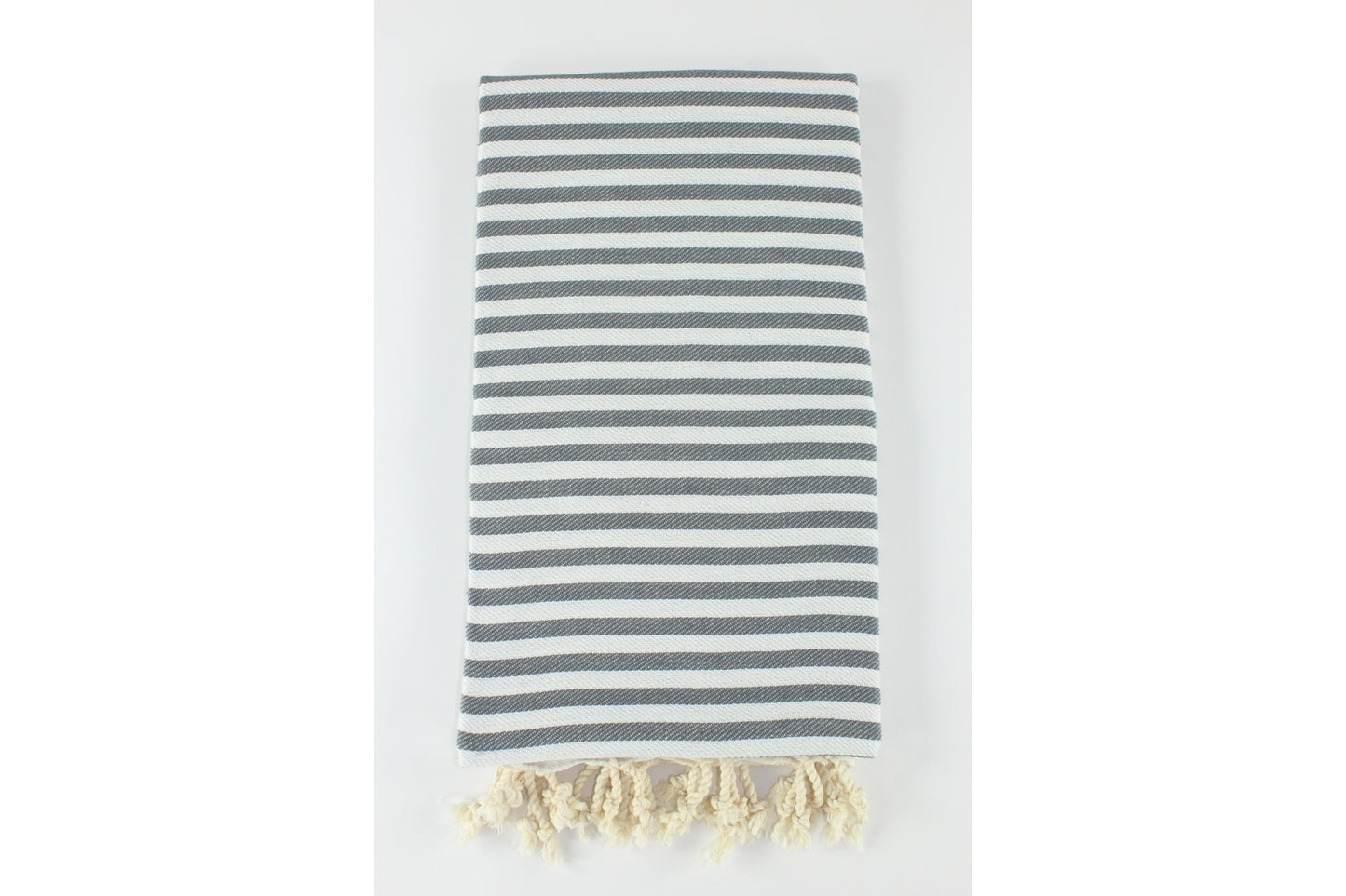 Premium Turkish Full Striped Towel Peshtemal Fouta (Gray)