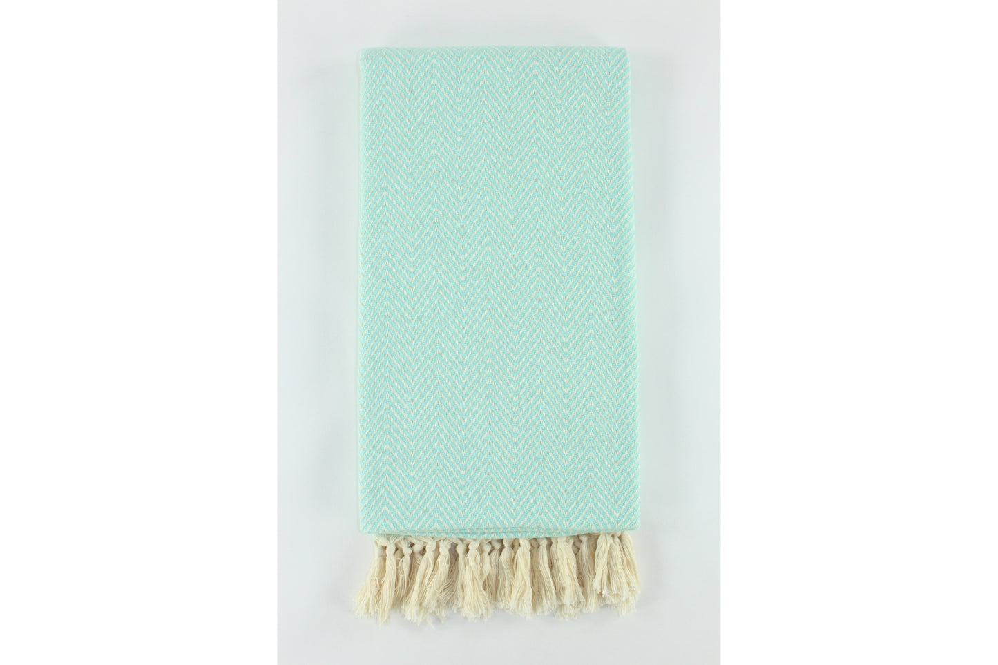 Premium Turkish Plain Herringbone Towel Peshtemal Fouta (Mint)