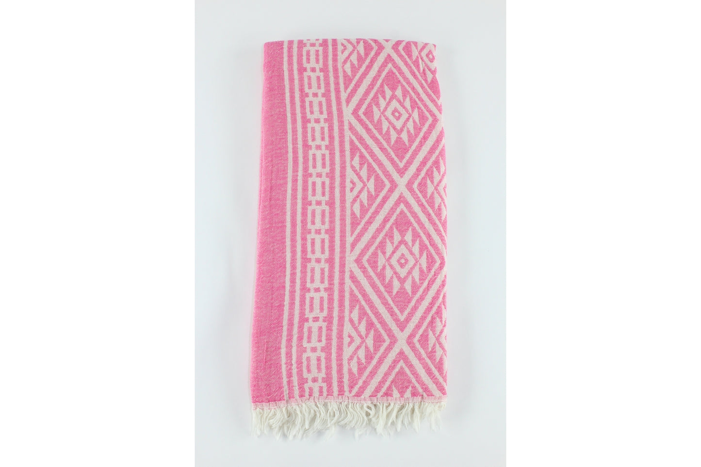 Premium Turkish Double Layer Kilim Towel Peshtemal Fouta (Pink)