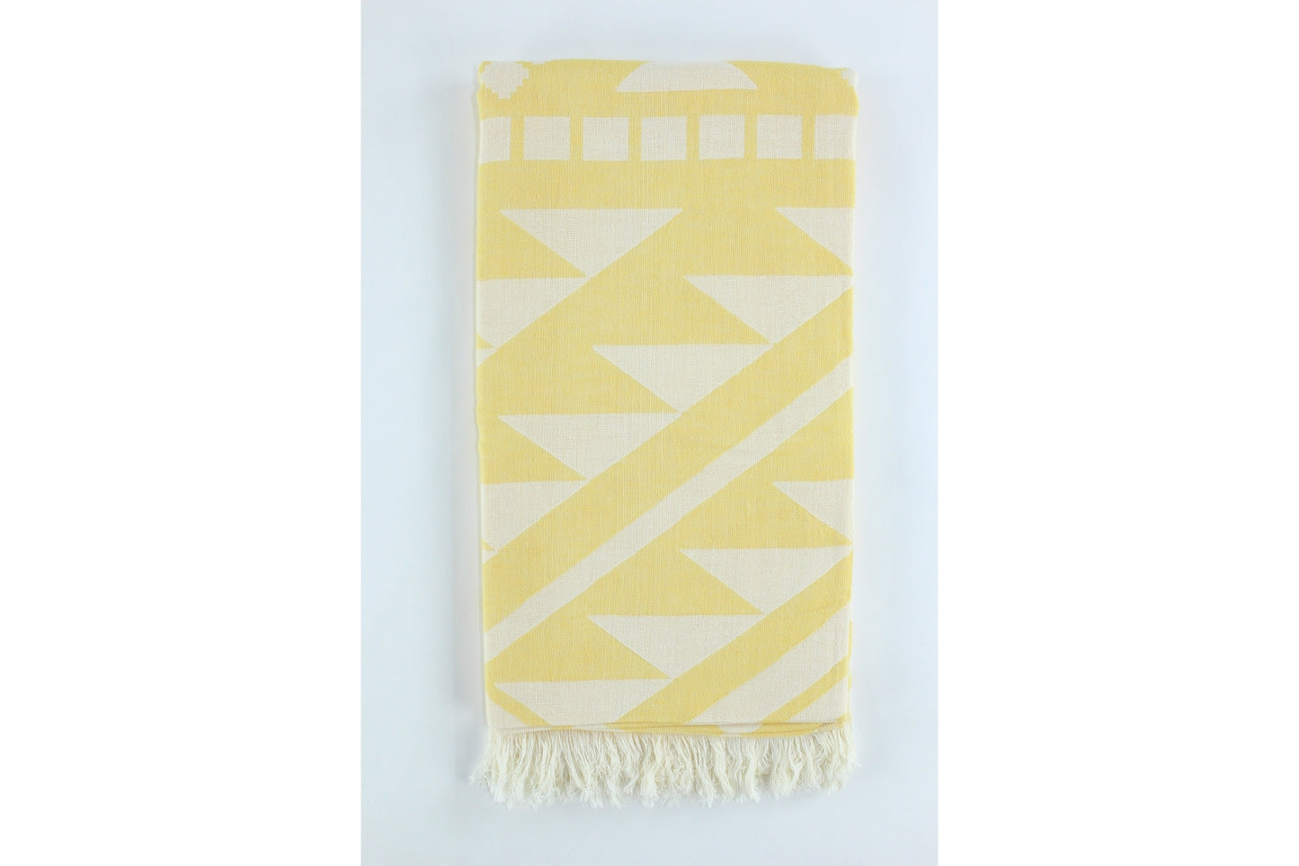 Premium Turkish Double Layer Towel Peshtemal Fouta (Yellow)