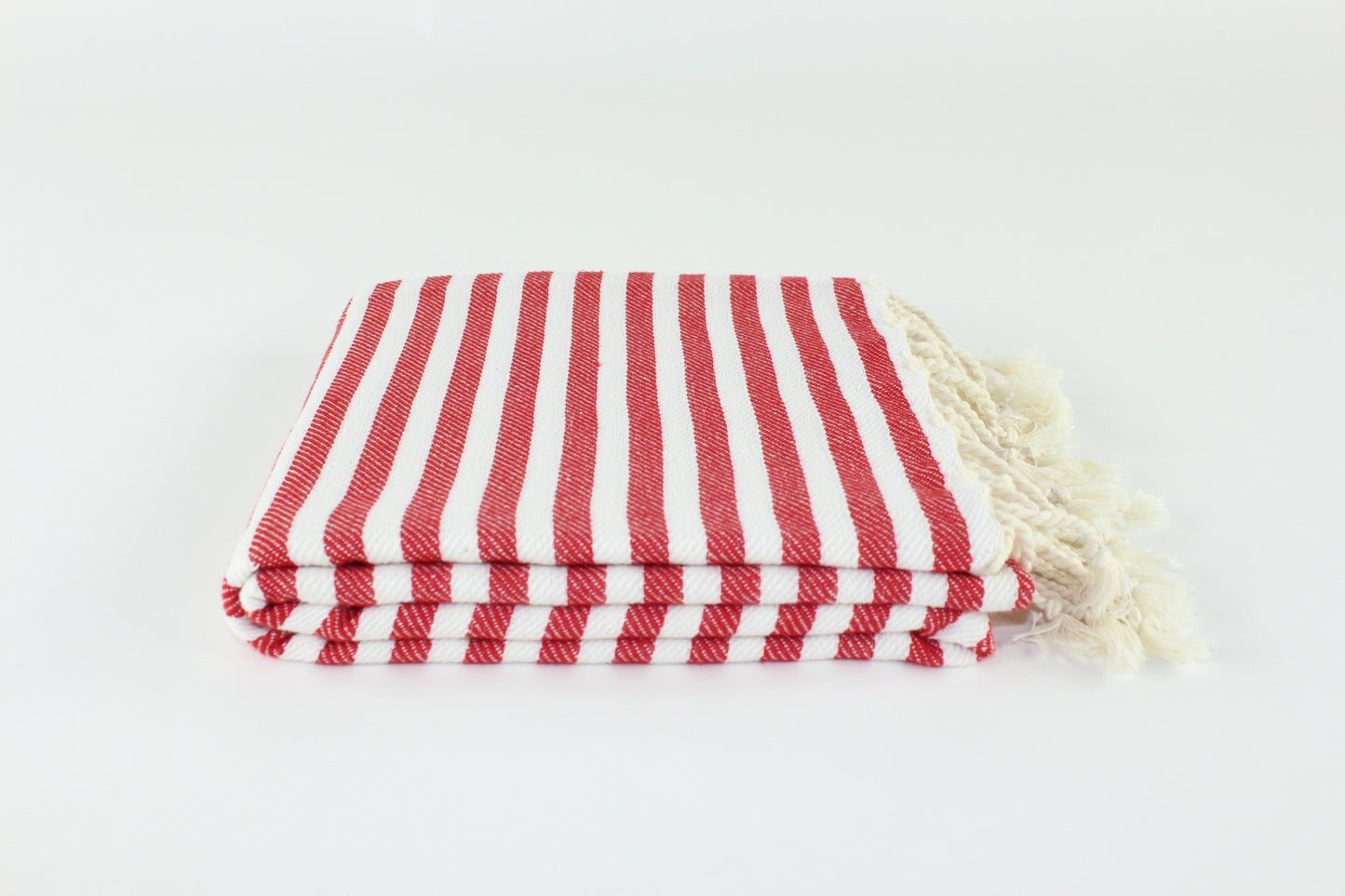 Premium Turkish Full Striped Towel Peshtemal Fouta (Red)