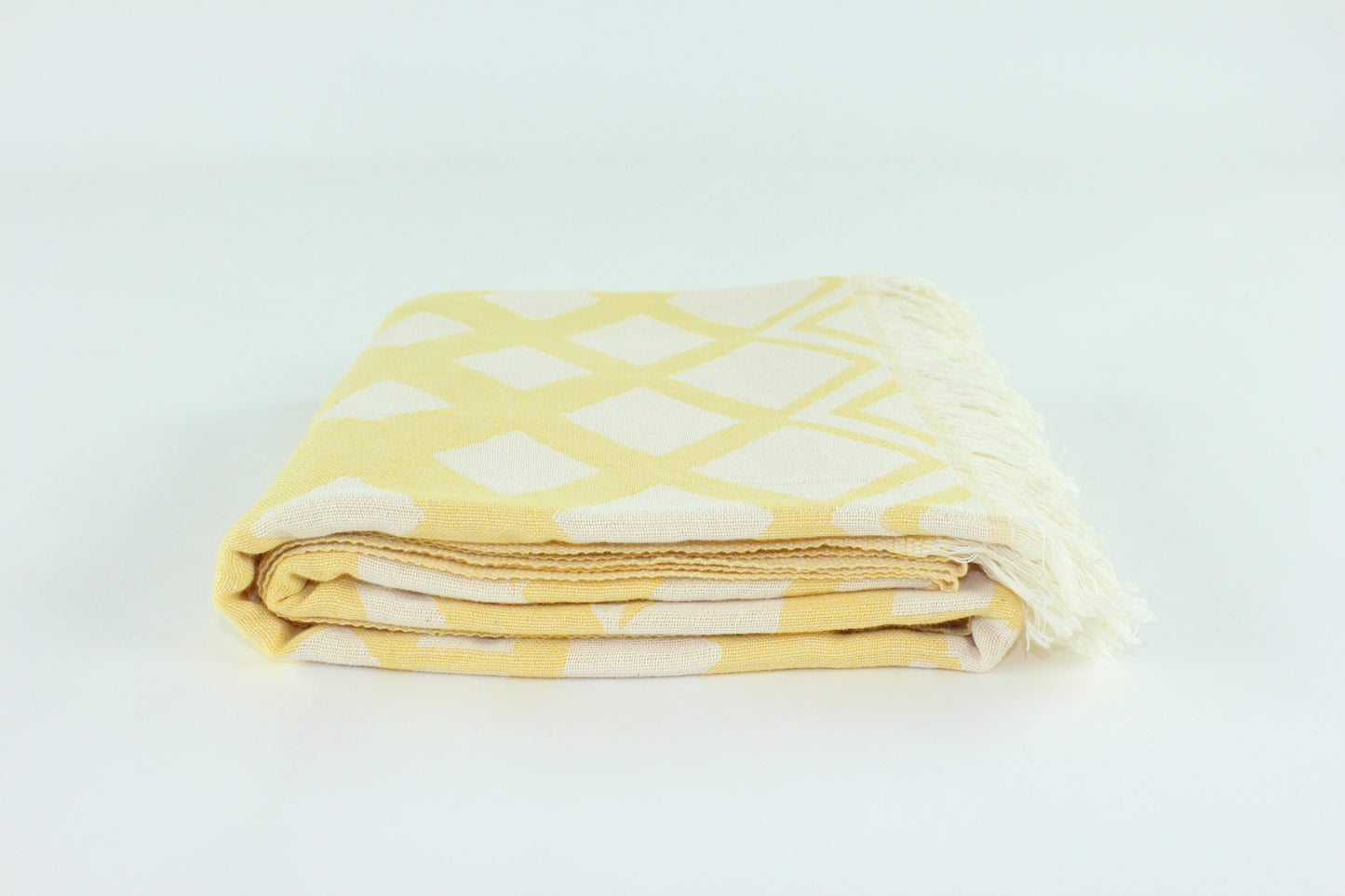 Premium Turkish Double Layer Towel Peshtemal Fouta (Yellow)