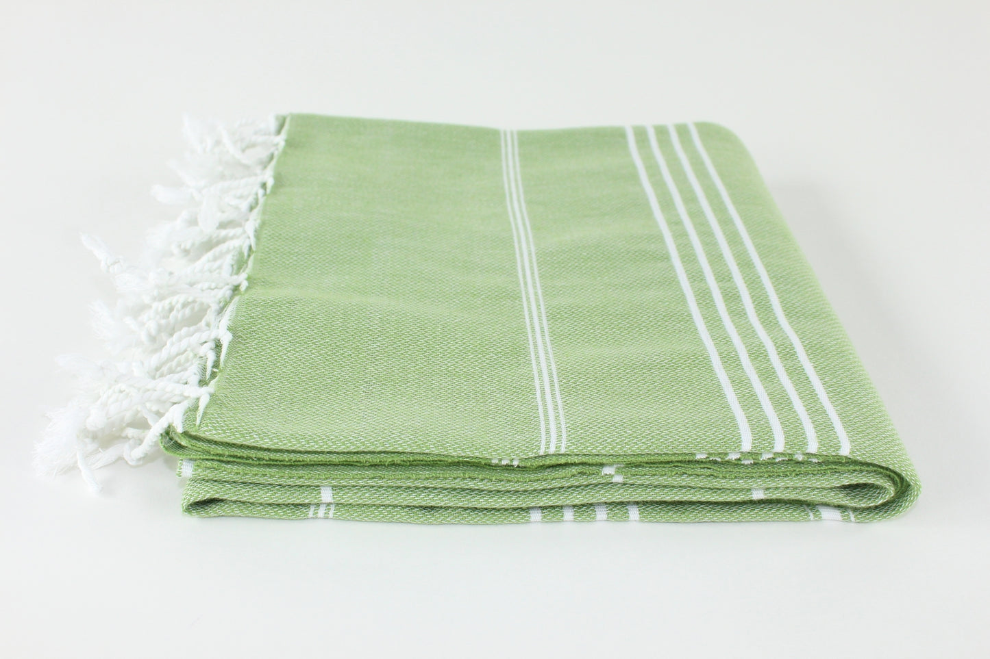 Premium Turkish Classic Striped Towel Peshtemal Fouta (Green)