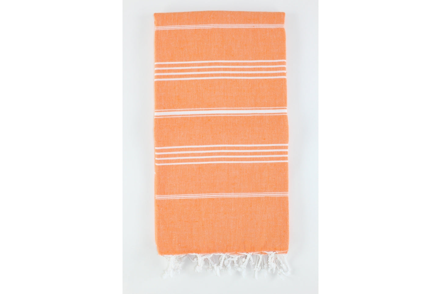 Premium Turkish Classic Striped Towel Peshtemal Fouta (Orange)