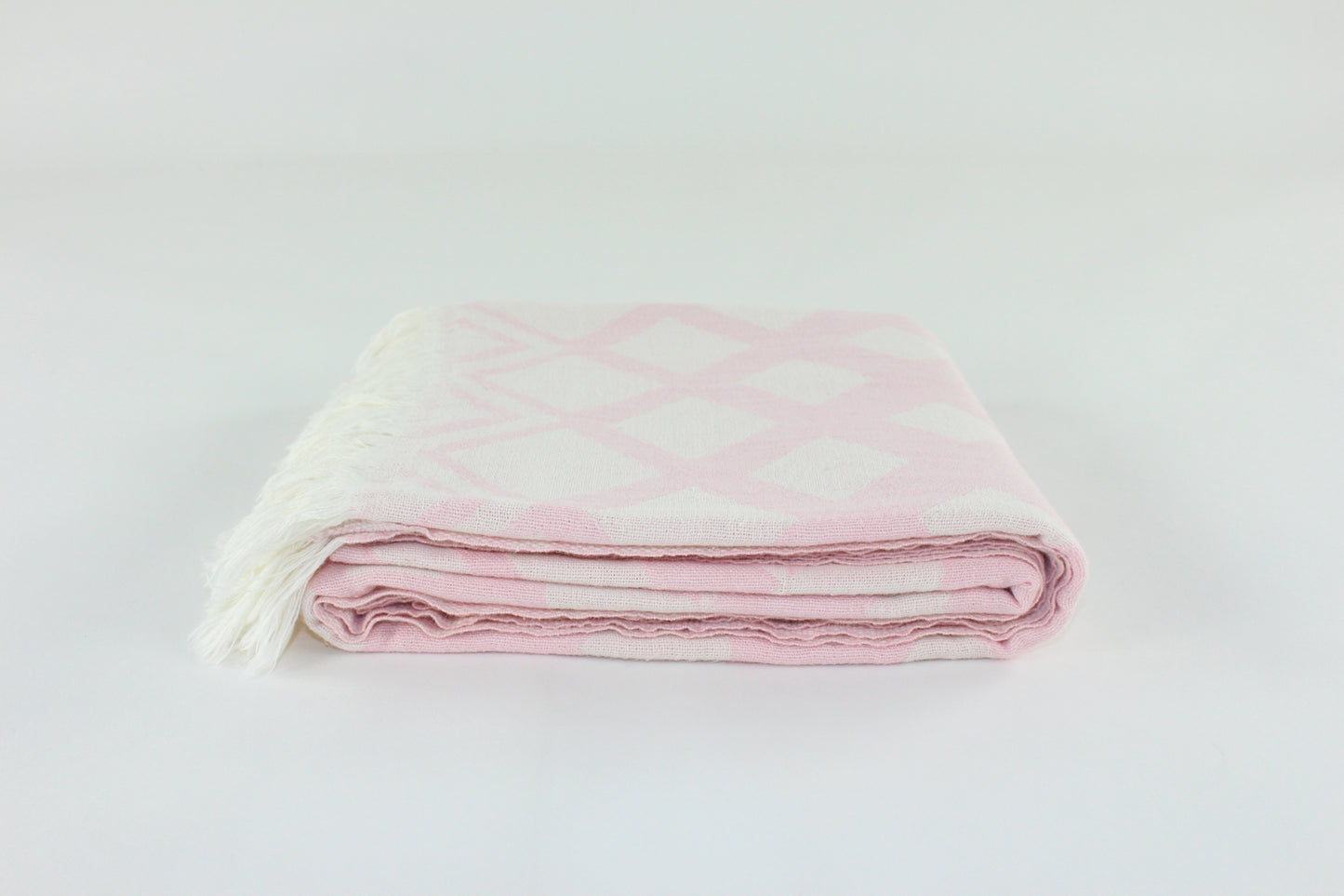 Premium Turkish Double Layer Towel Peshtemal Fouta (Light Pink)
