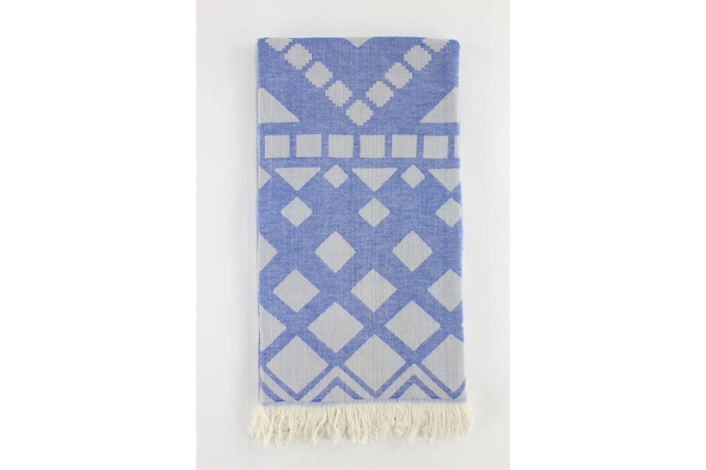 Premium Turkish Double Layer Towel Peshtemal Fouta (Blue)
