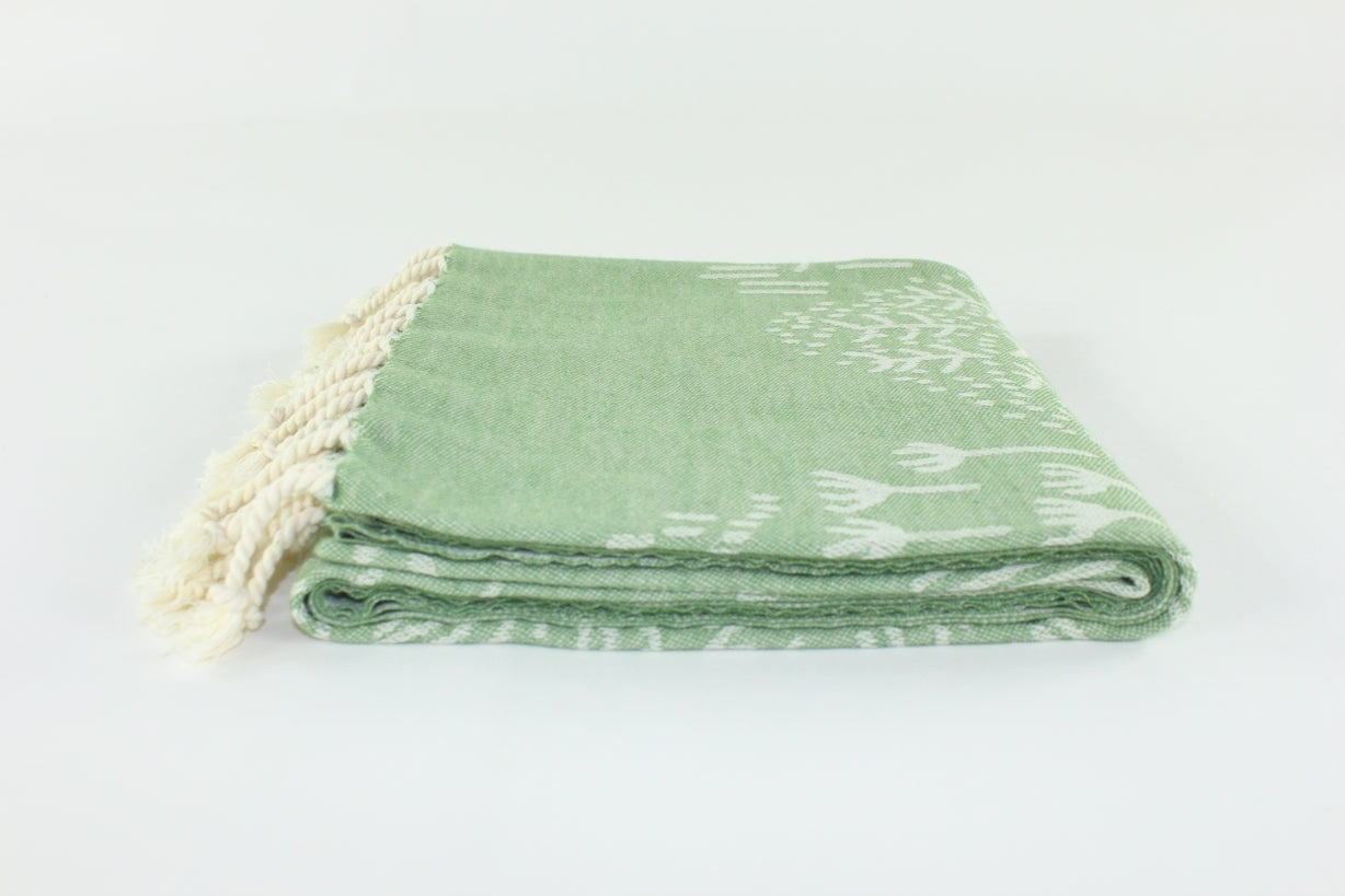 Premium Turkish Towel Peshtemal Fouta (Khaki Green)