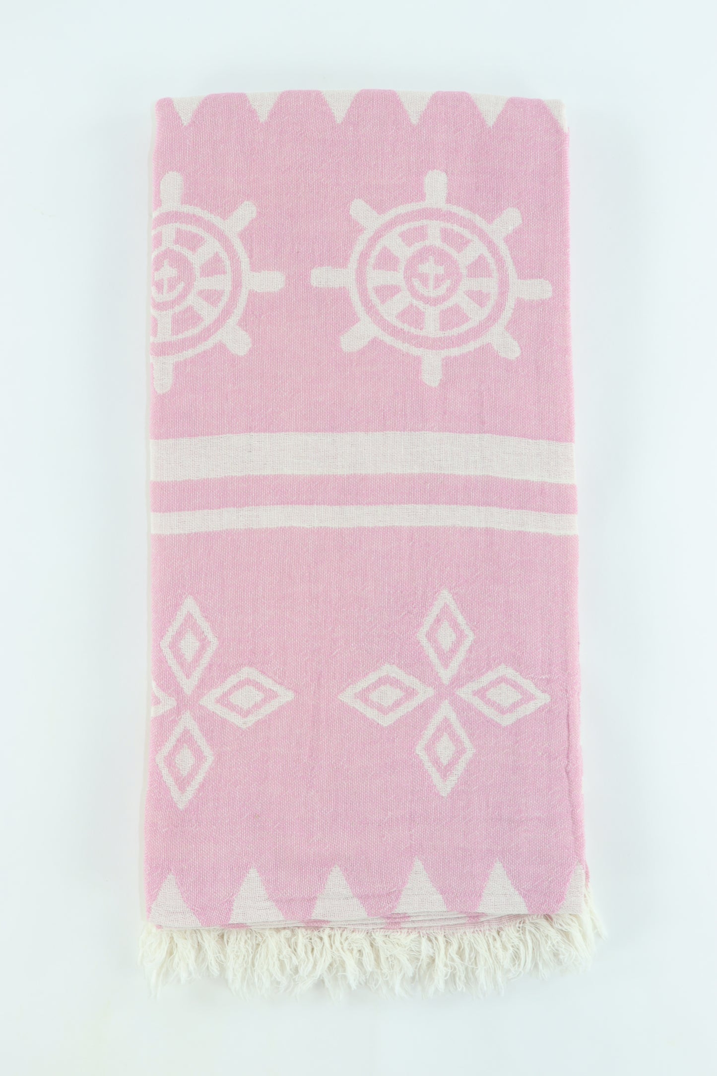 Premium Turkish Double Layer Towel Peshtemal Fouta (Pink Lilac)