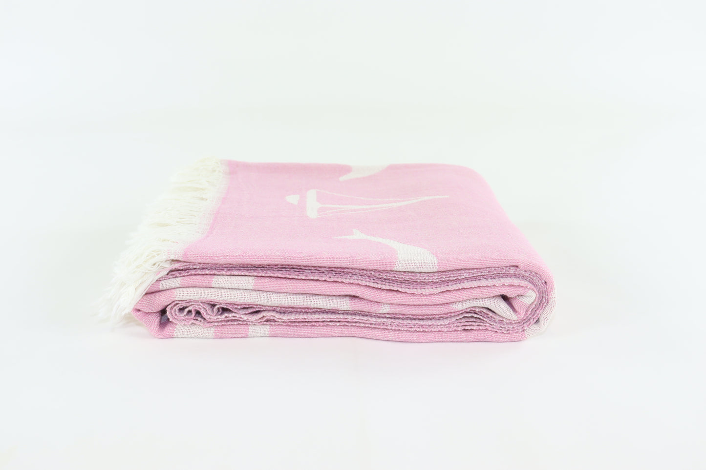 Premium Turkish Double Layer Towel Peshtemal Fouta (Pink Lilac)