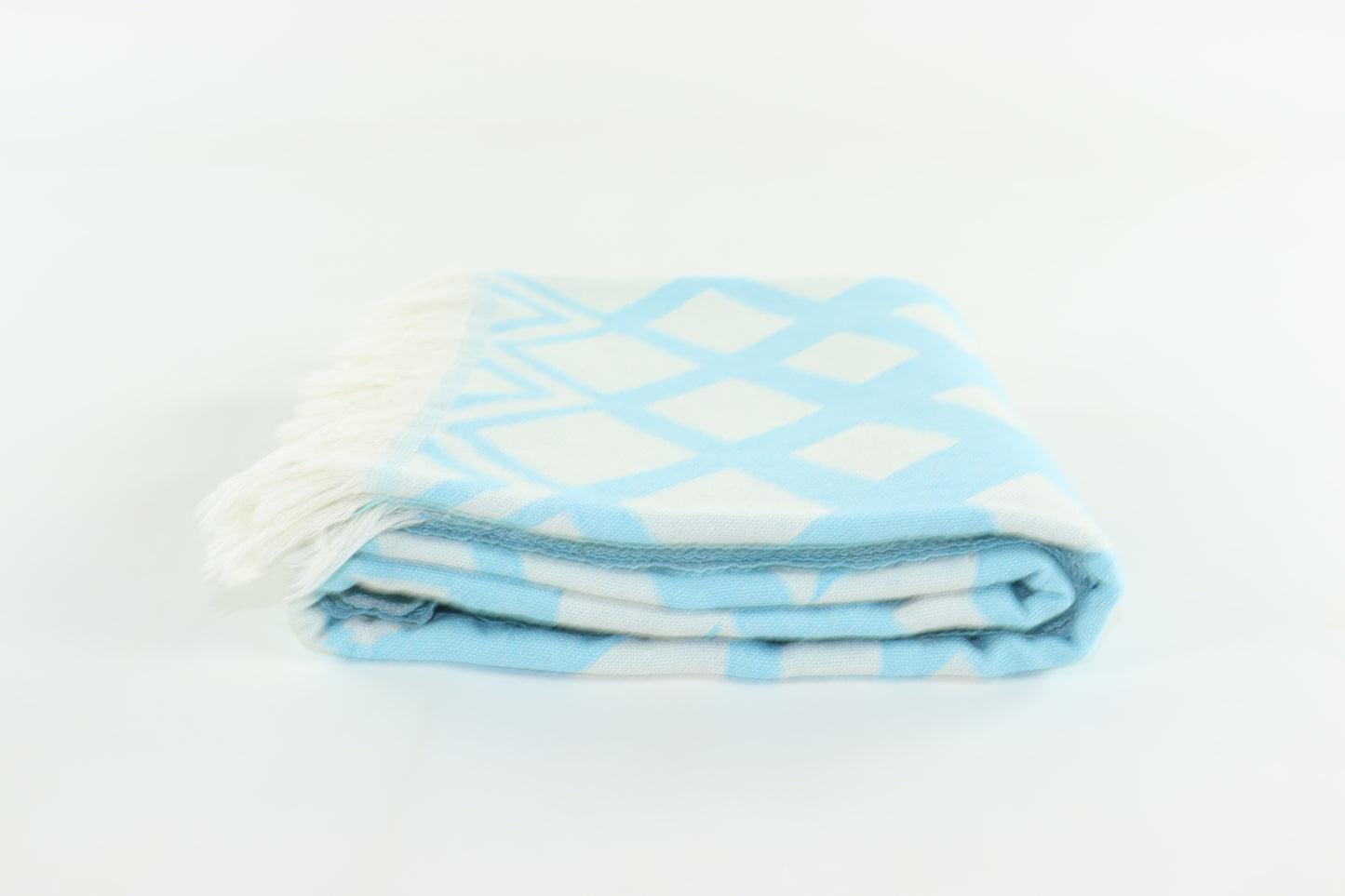 Premium Turkish Double Layer Towel Peshtemal Fouta (Turquoise Blue)