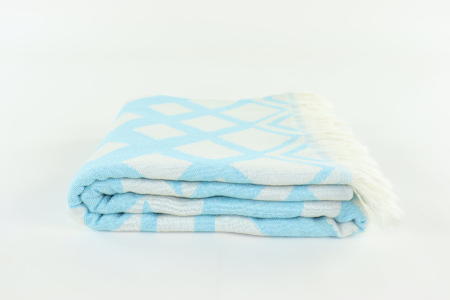 Premium Turkish Double Layer Towel Peshtemal Fouta (Turquoise Blue)