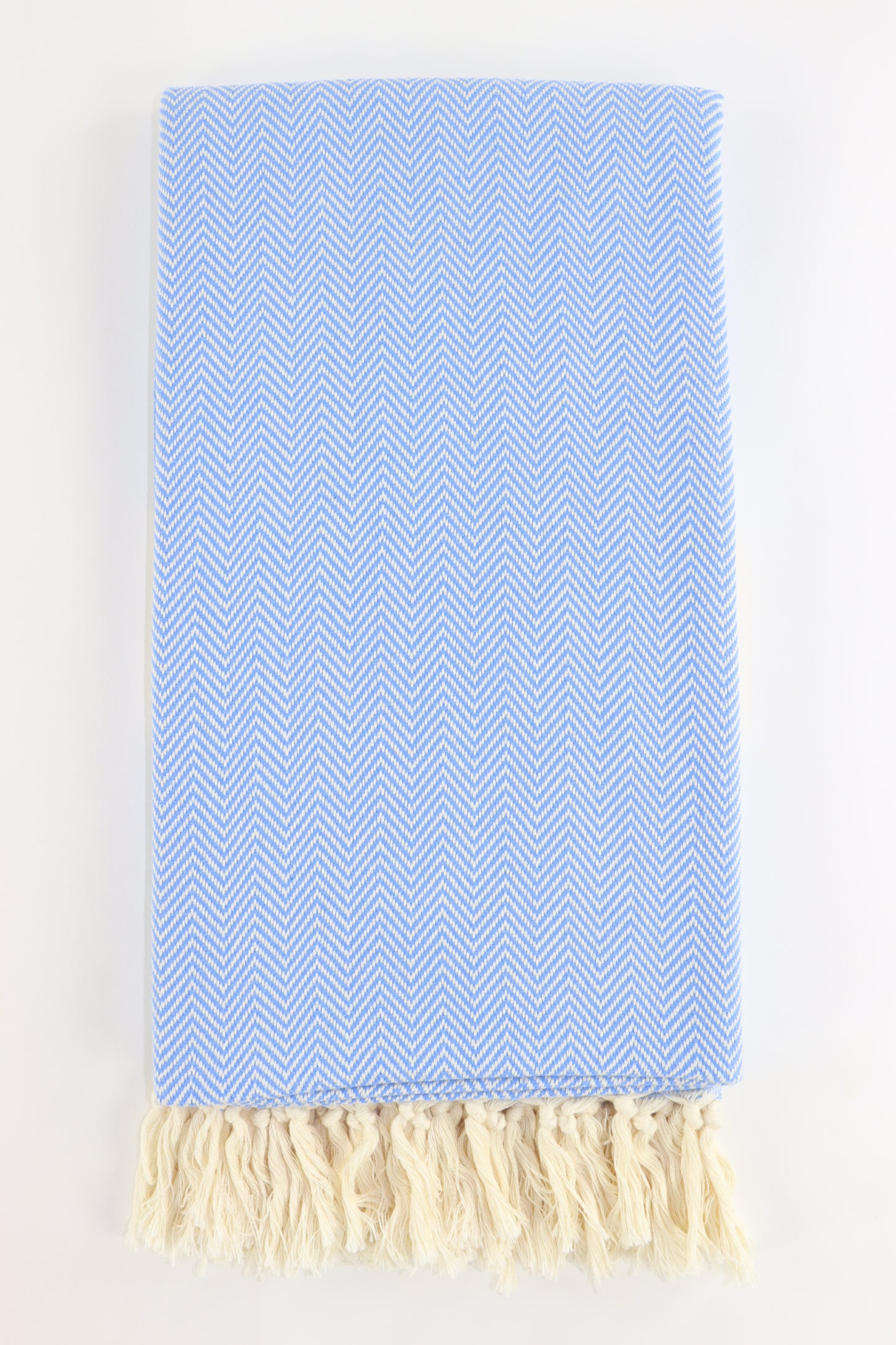 Premium Turkish Herringbone Towel Peshtemal Fouta (Blue)