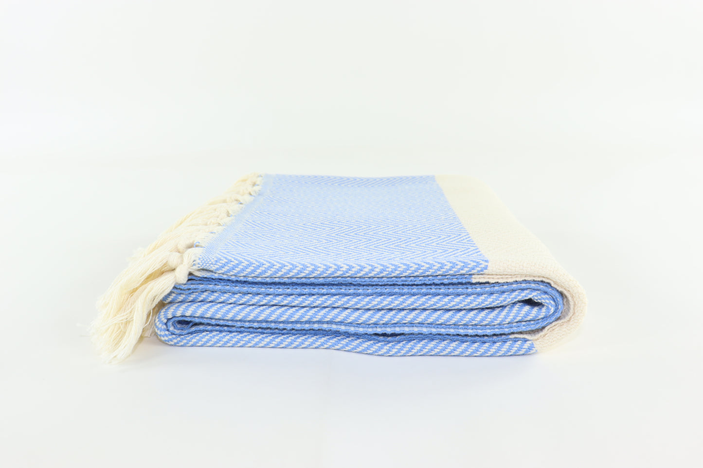 Premium Turkish Herringbone Towel Peshtemal Fouta (Blue)