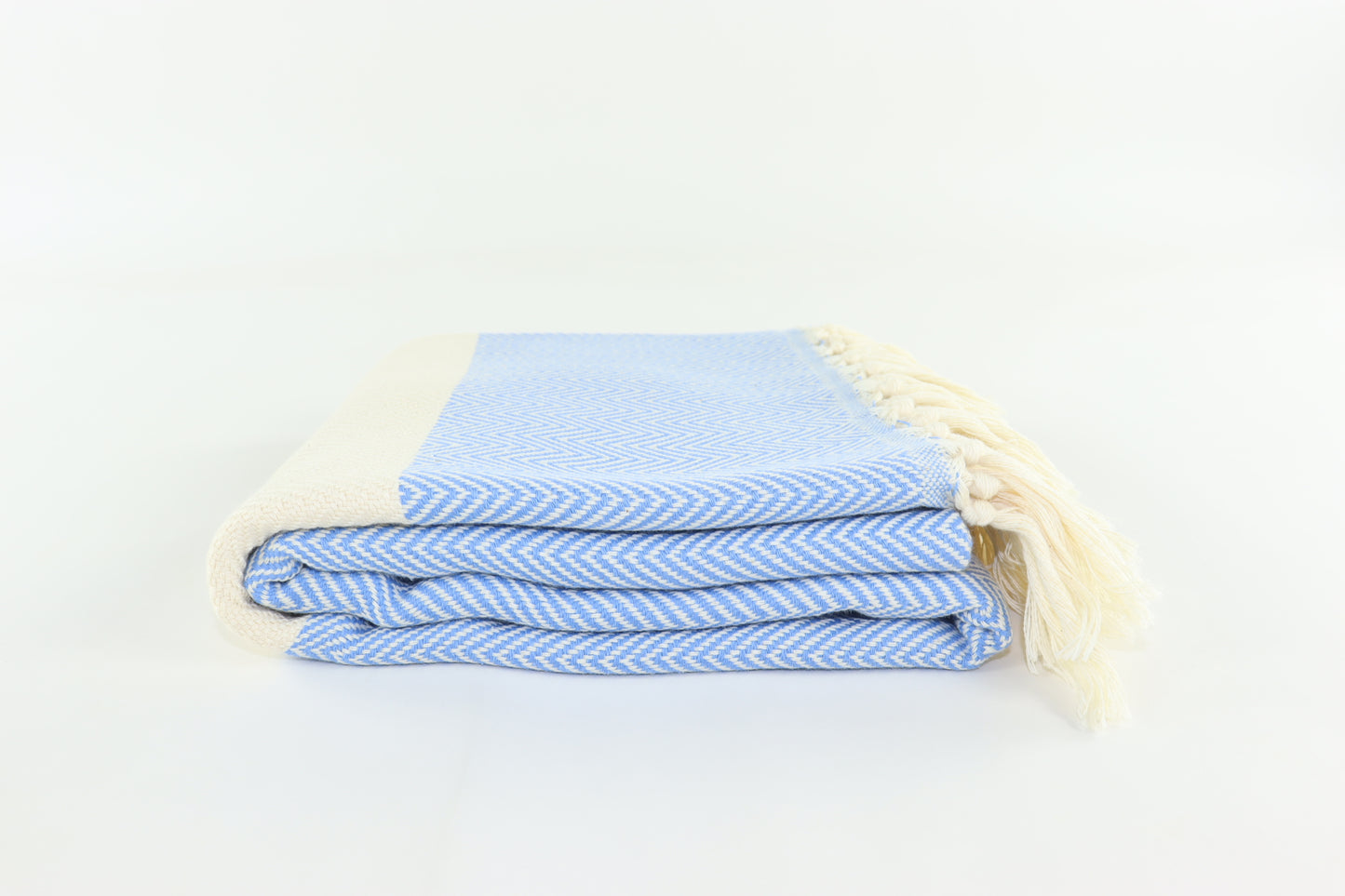 Premium Turkish Herringbone Towel Peshtemal Fouta (Blue)