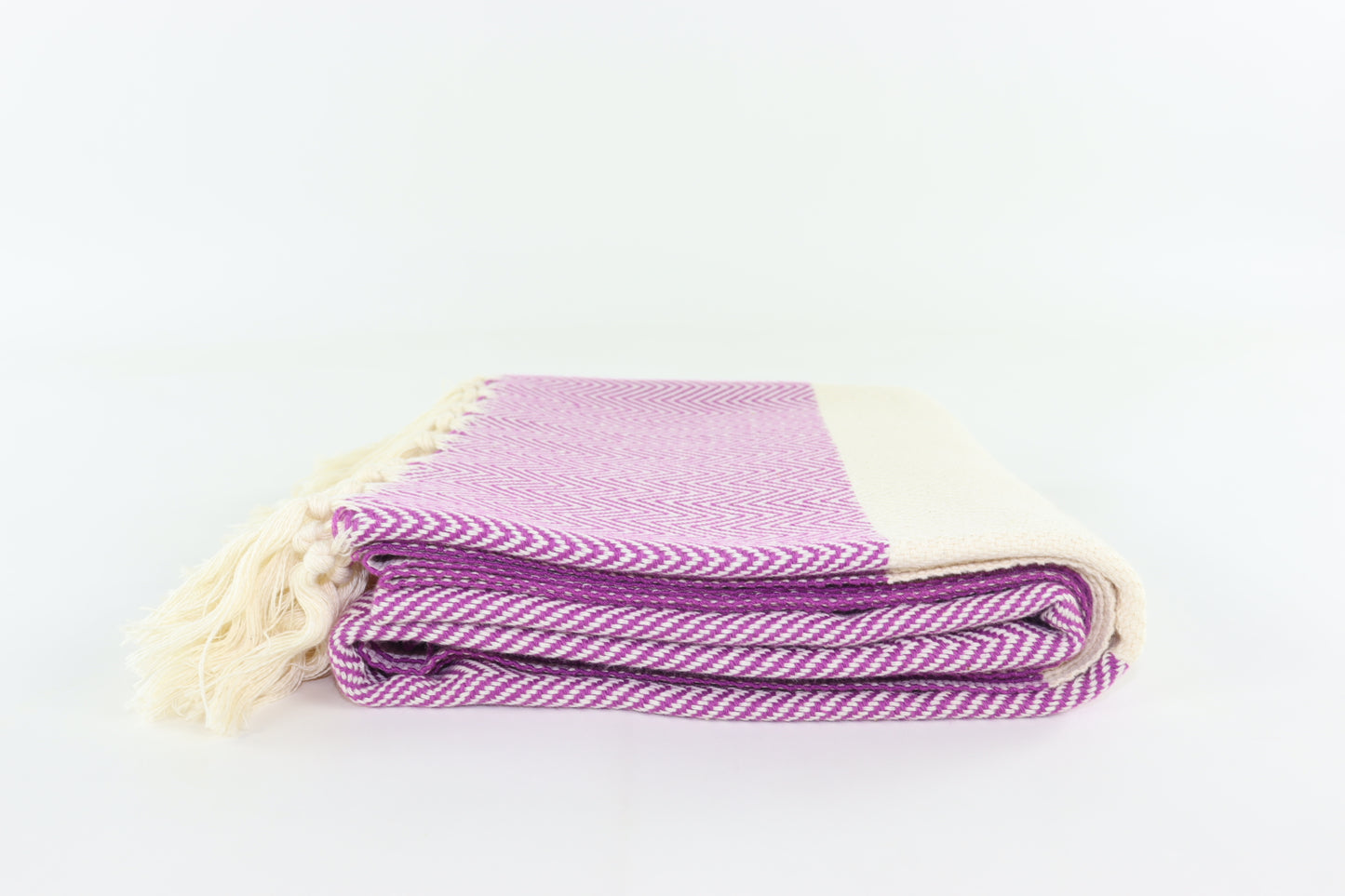 Premium Turkish Herringbone Towel Peshtemal Fouta (Purple)