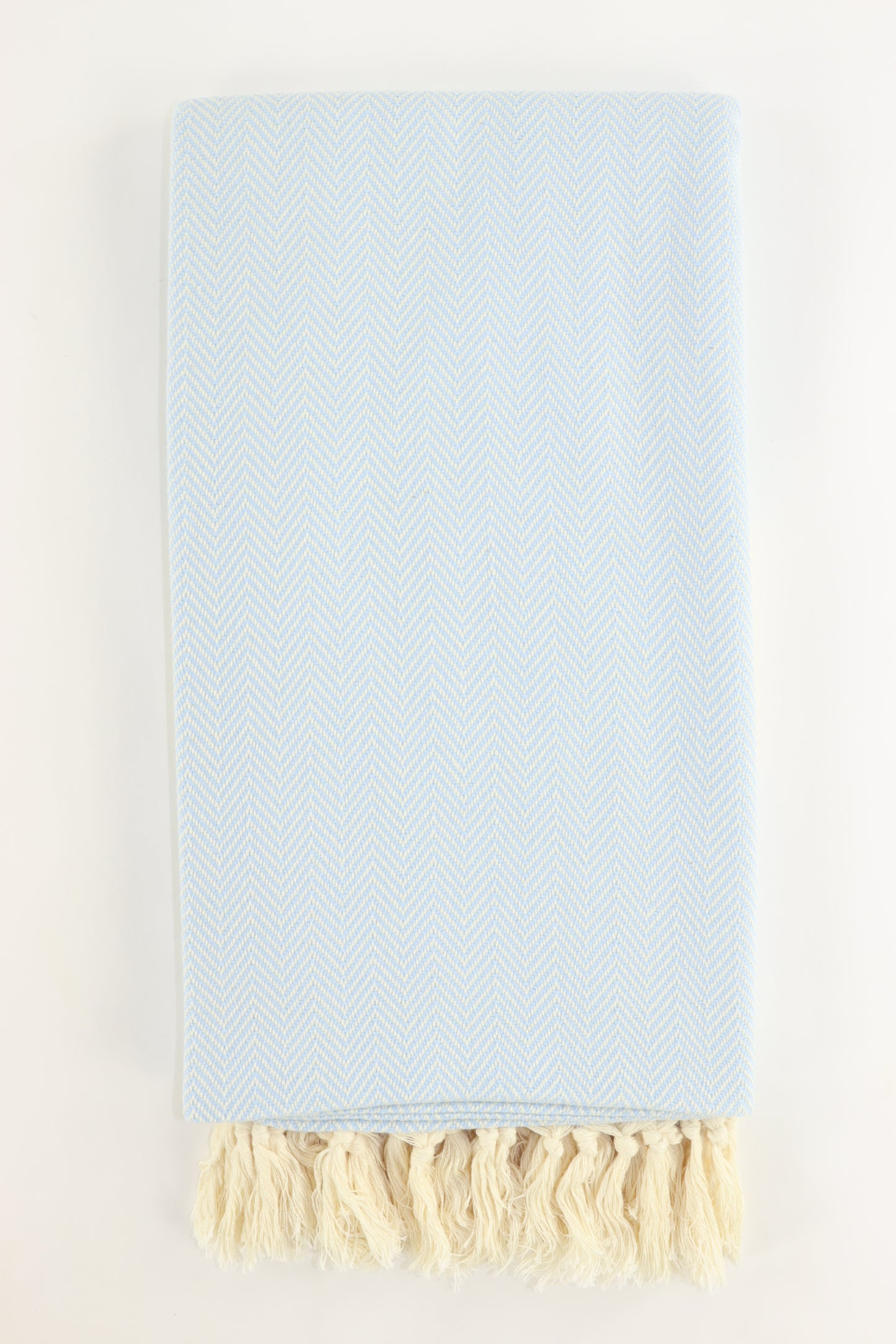 Premium Turkish Herringbone Towel Peshtemal Fouta (Light Blue)