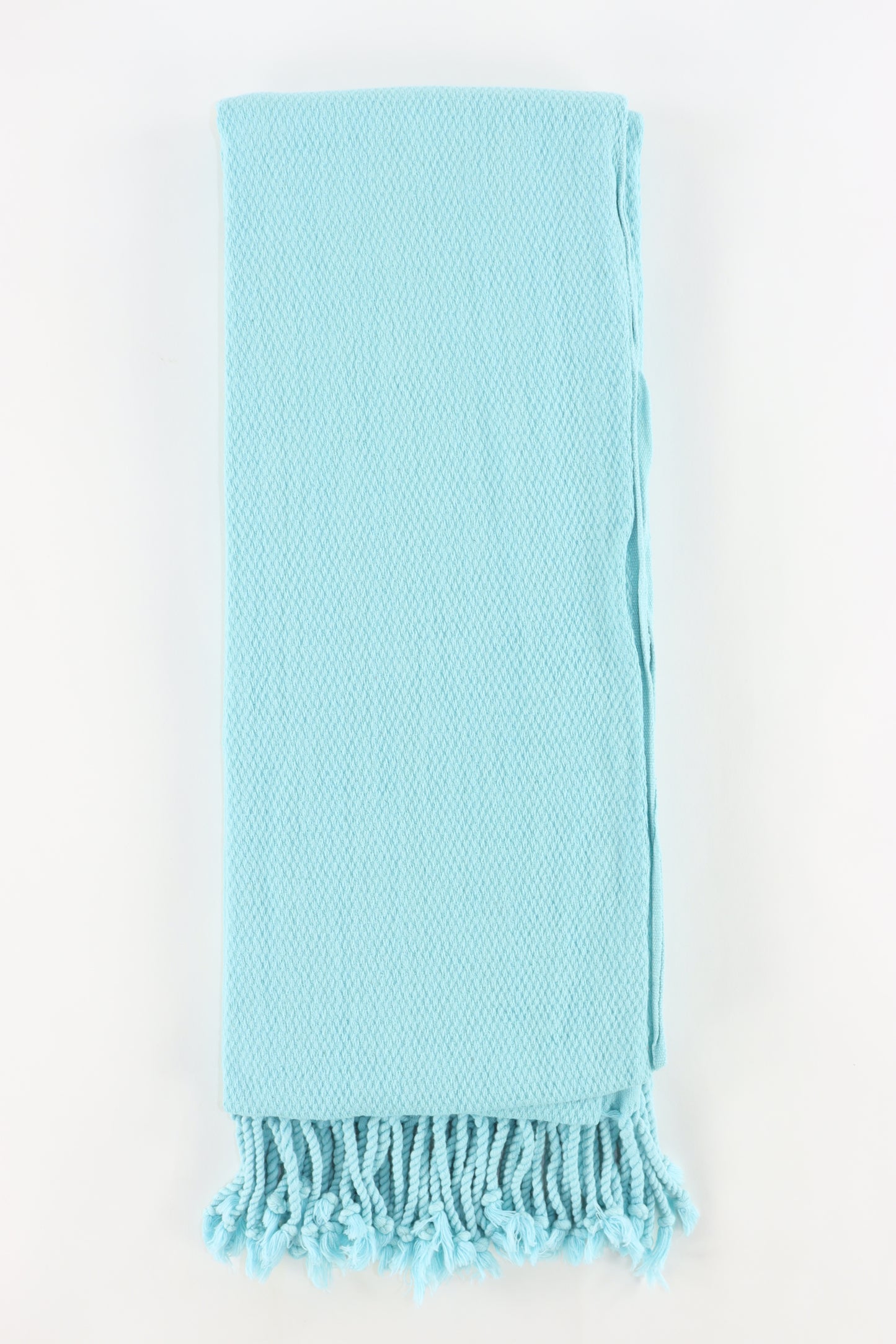 Premium Turkish Stone Washed Towel Peshtemal Fouta (Light Turquoise)