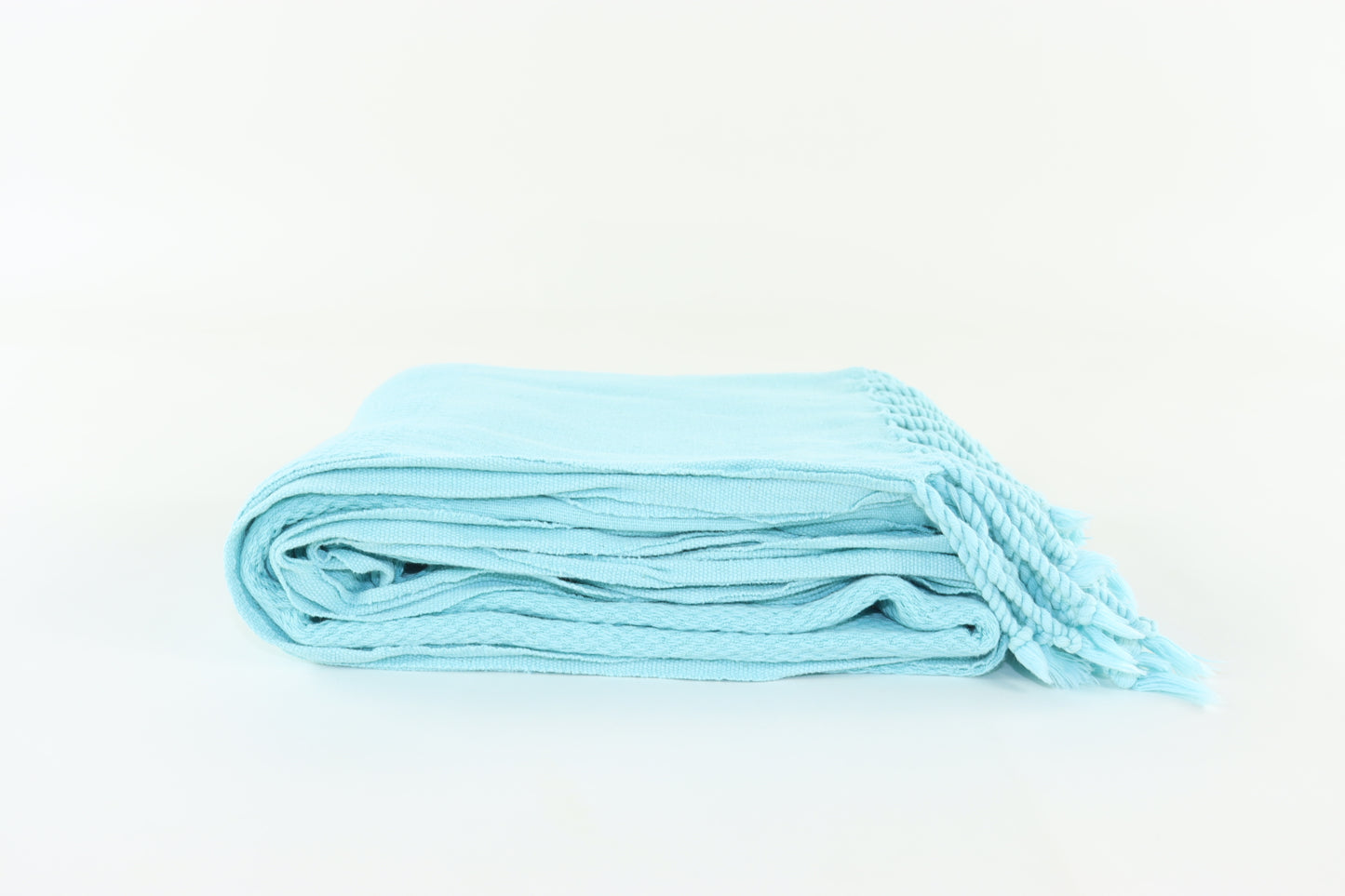 Premium Turkish Stone Washed Towel Peshtemal Fouta (Light Turquoise)