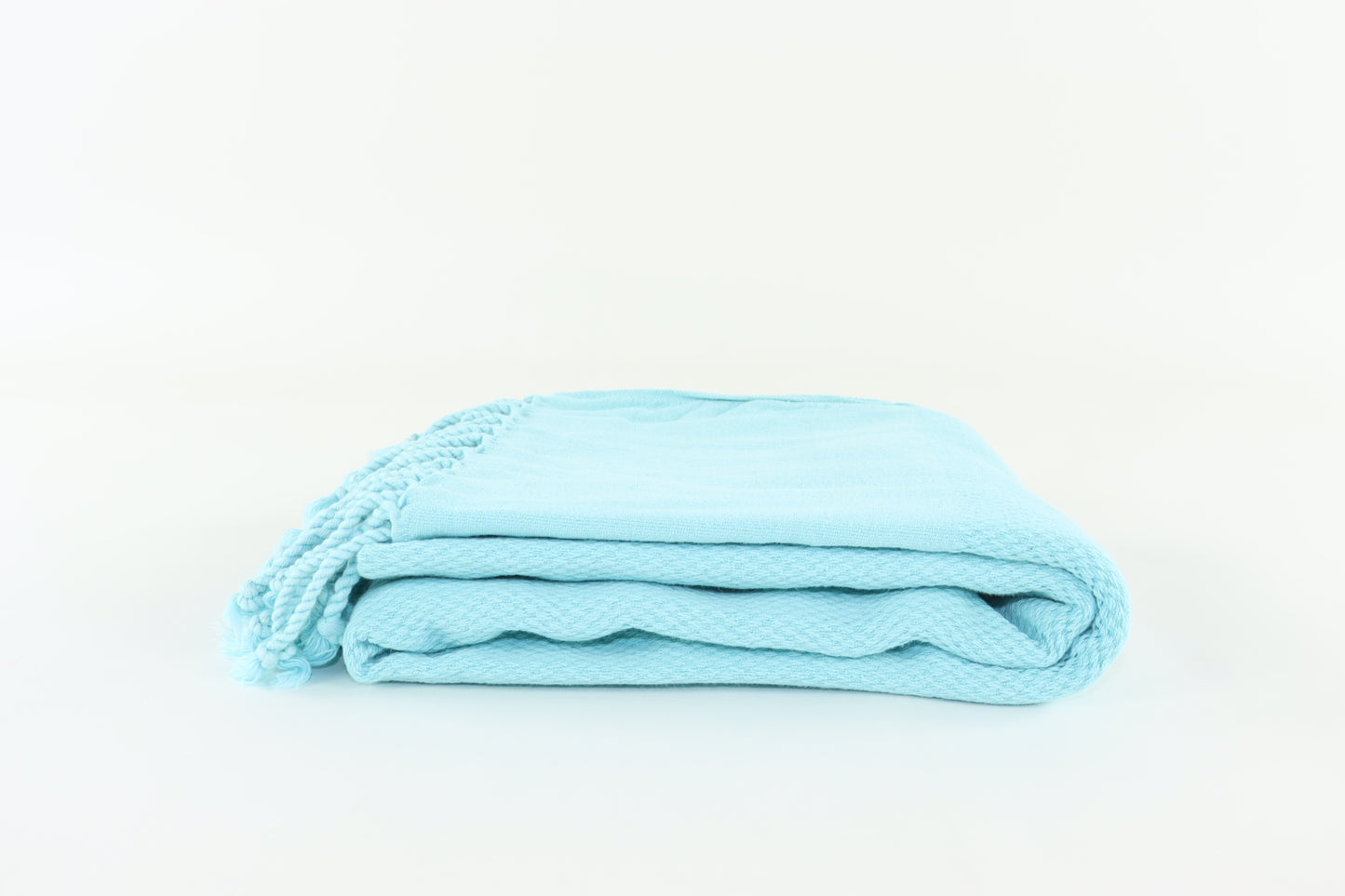 Premium Turkish Stone Washed Towel Peshtemal Fouta (Light Turquoise)