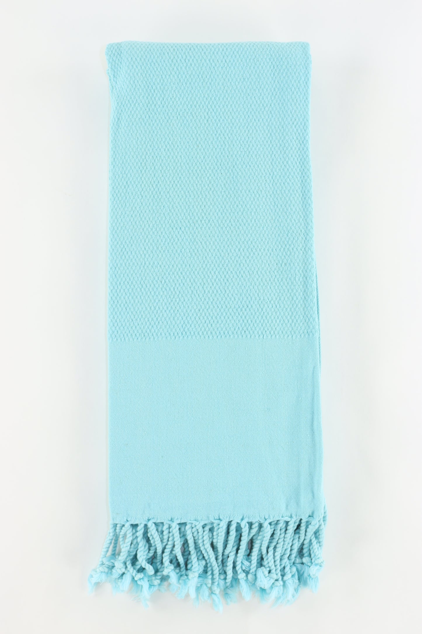 Premium Turkish Stone Washed Towel Peshtemal Fouta (Light Turquoise)