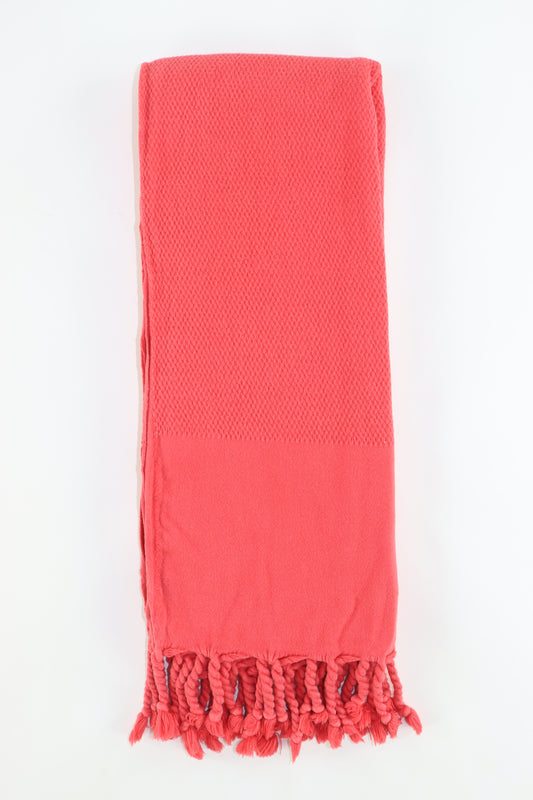 Premium Turkish Stone Washed Towel Peshtemal Fouta (Coral)