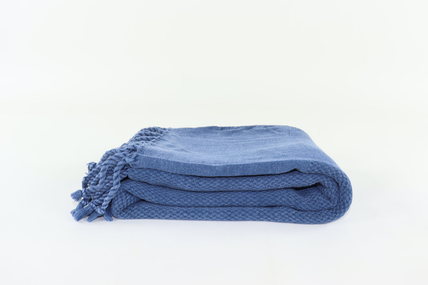 Premium Turkish Stone Washed Towel Peshtemal Fouta (Navy Blue)