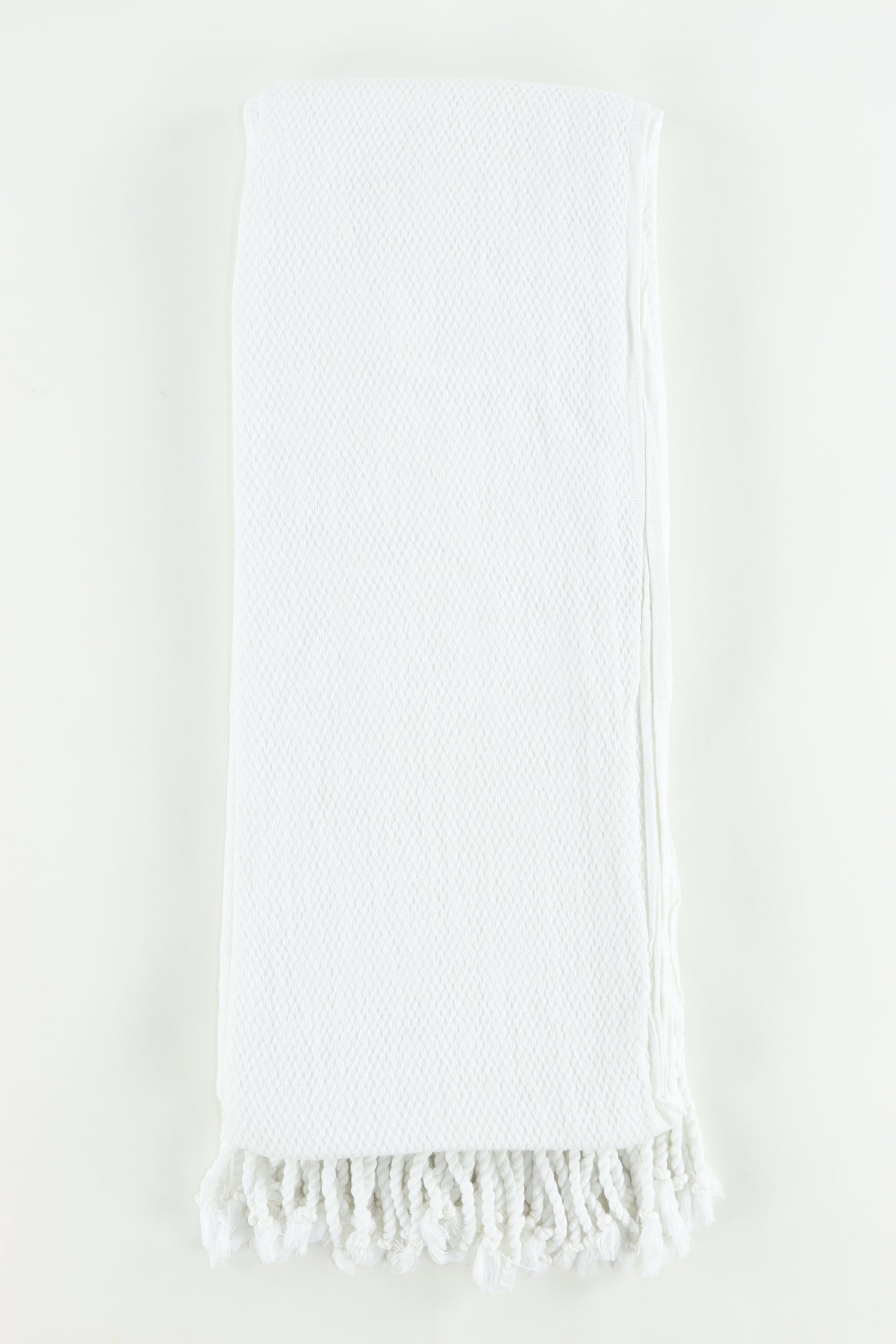 Premium Turkish Stone Washed Towel Peshtemal Fouta (White)