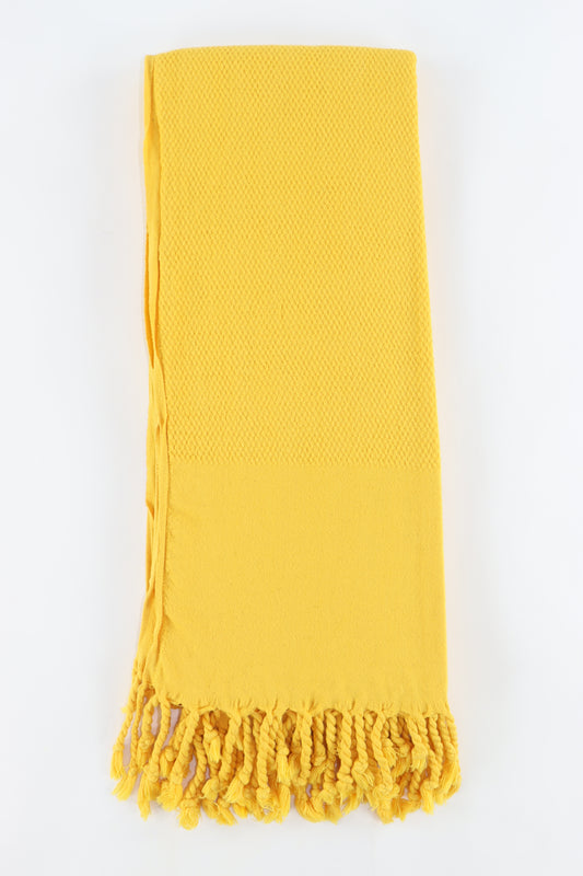 Premium Turkish Stone Washed Towel Peshtemal Fouta (Yellow)