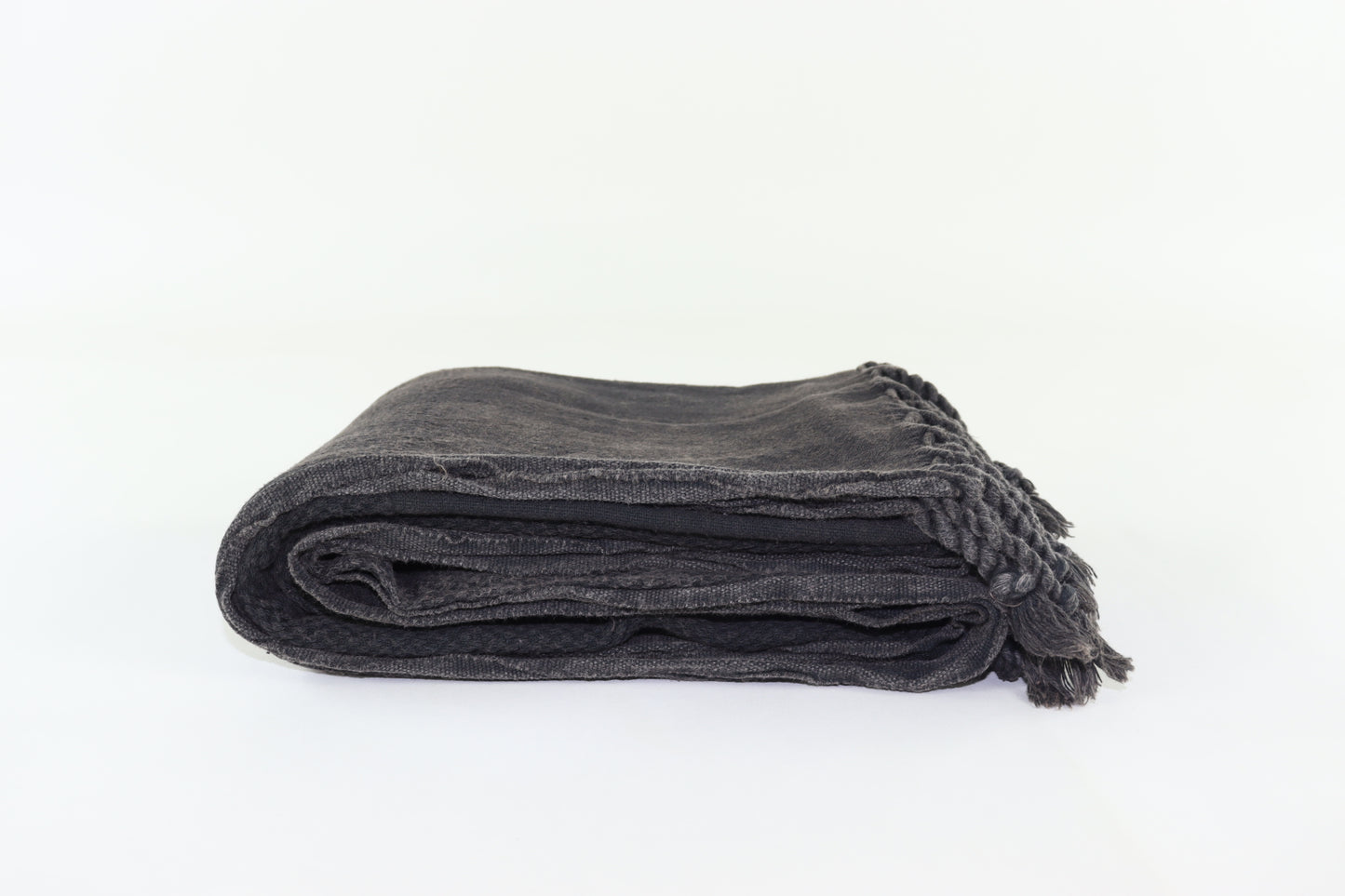 Premium Turkish Stone Washed Towel Peshtemal Fouta (Black)