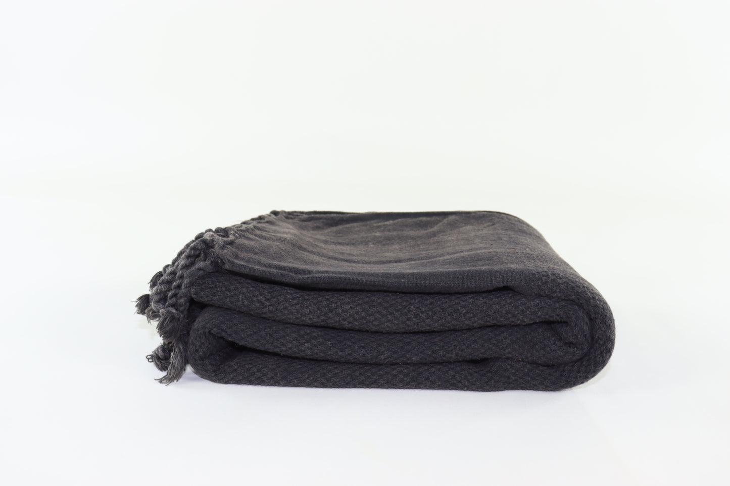 Premium Turkish Stone Washed Towel Peshtemal Fouta (Black)