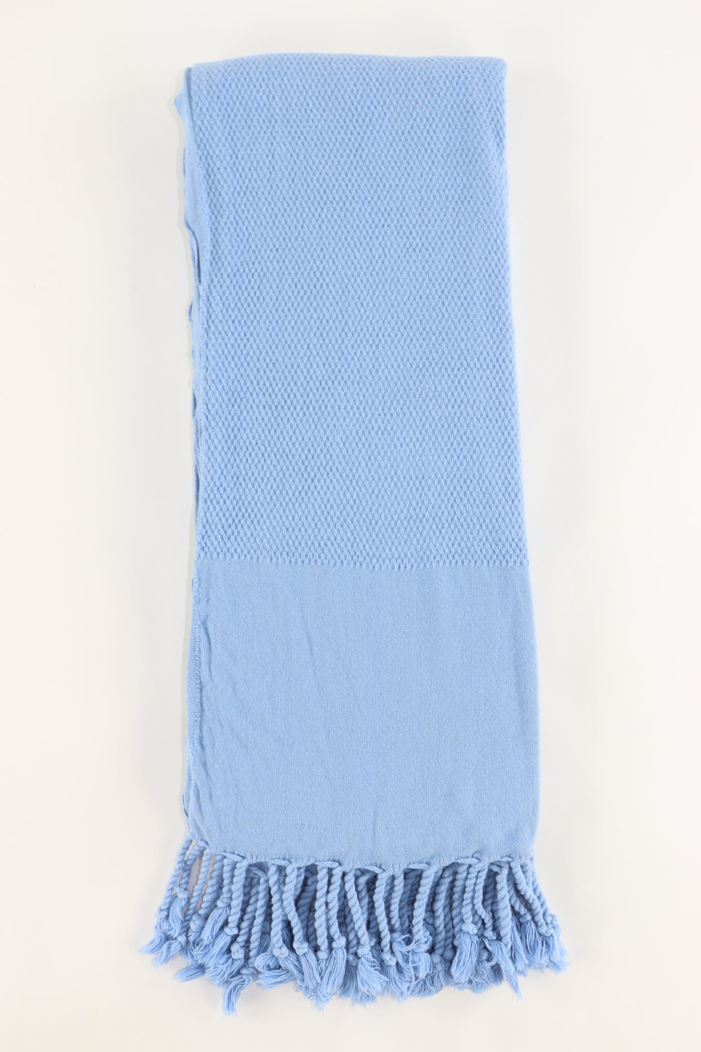 Premium Turkish Stone Washed Towel Peshtemal Fouta (Light Blue)