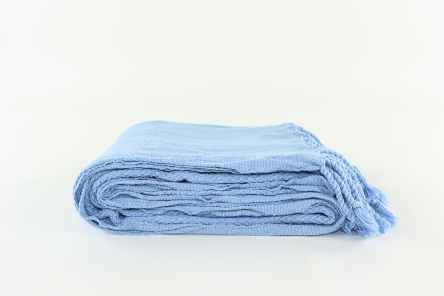 Premium Turkish Stone Washed Towel Peshtemal Fouta (Light Blue)