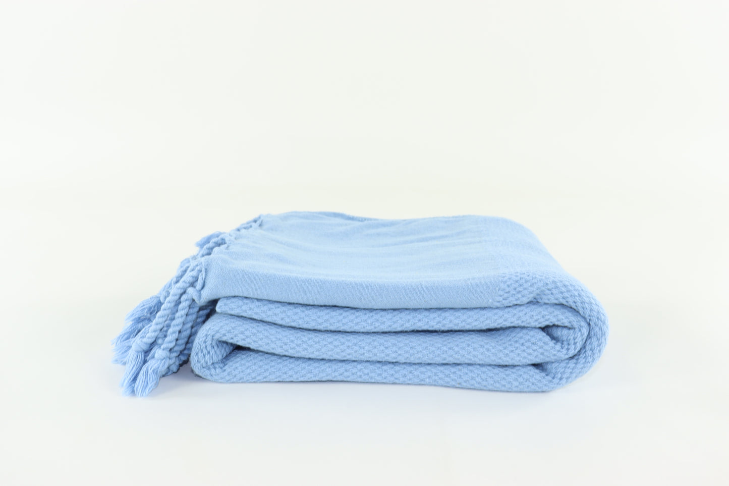 Premium Turkish Stone Washed Towel Peshtemal Fouta (Light Blue)