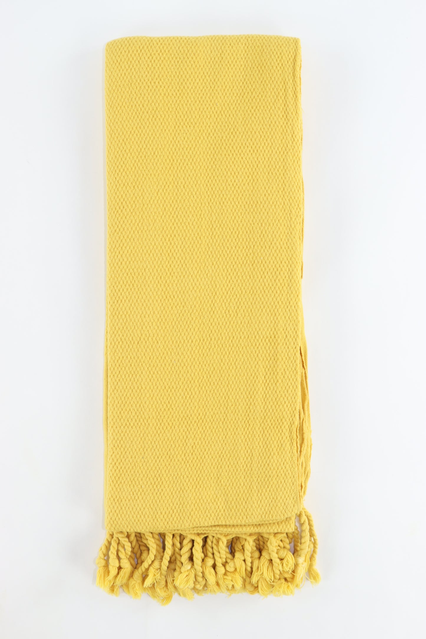 Premium Turkish Stone Washed Towel Peshtemal Fouta (Mustard)