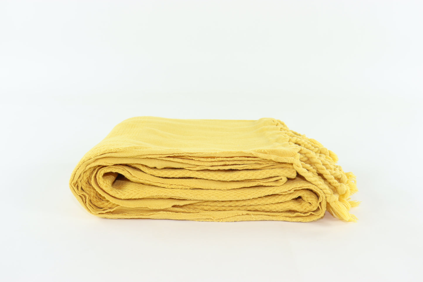 Premium Turkish Stone Washed Towel Peshtemal Fouta (Mustard)