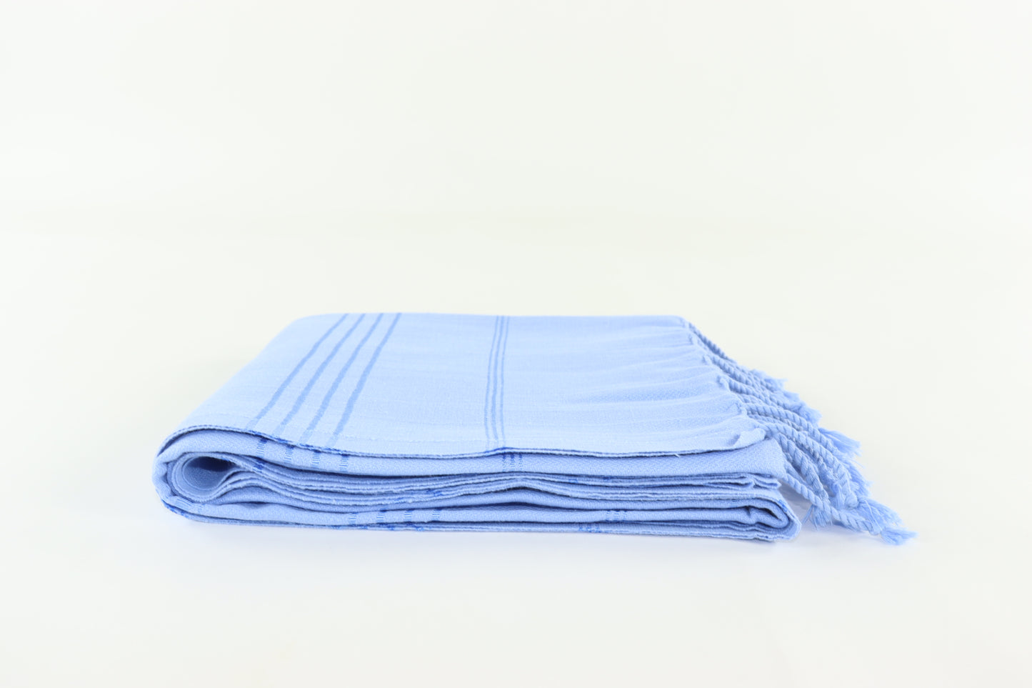 Premium Turkish Striped Towel Peshtemal Fouta (Baby Blue)