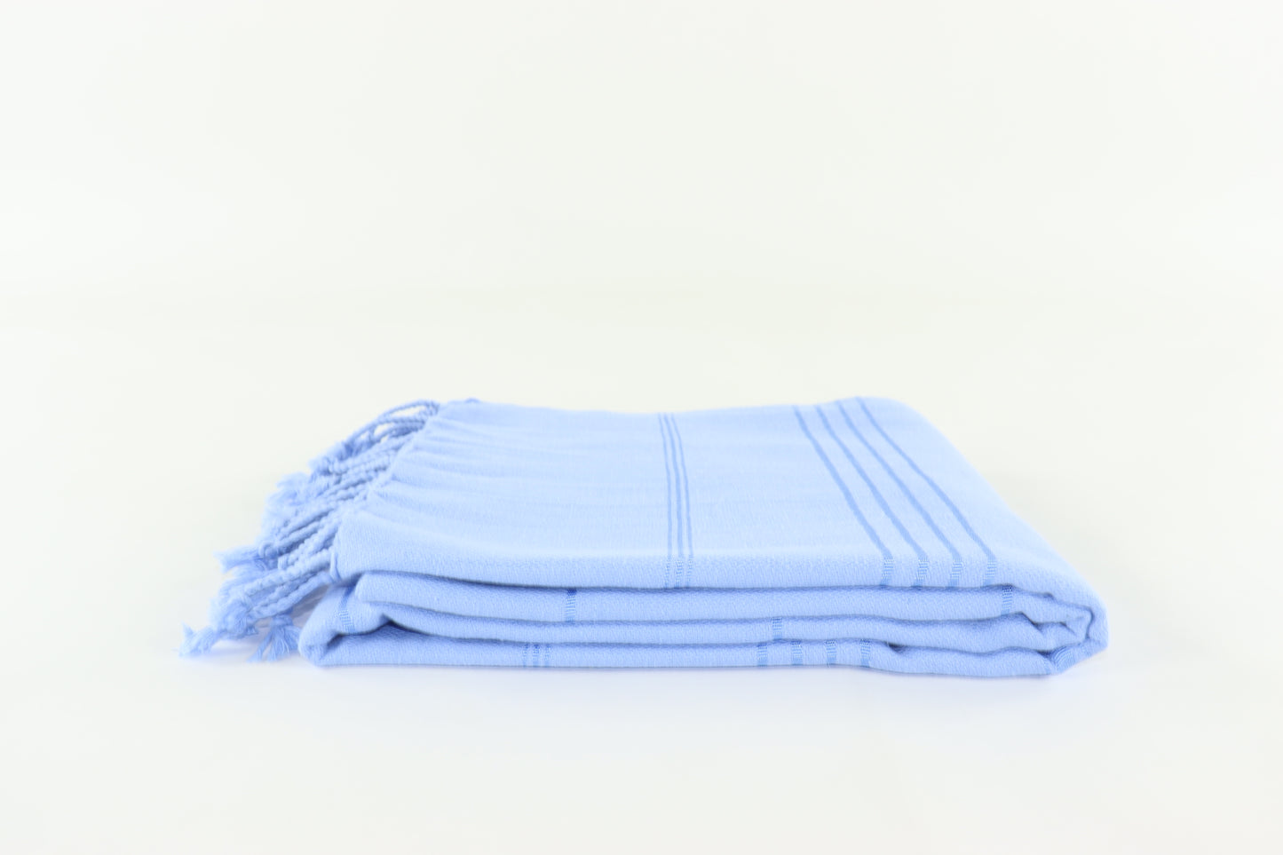 Premium Turkish Striped Towel Peshtemal Fouta (Baby Blue)