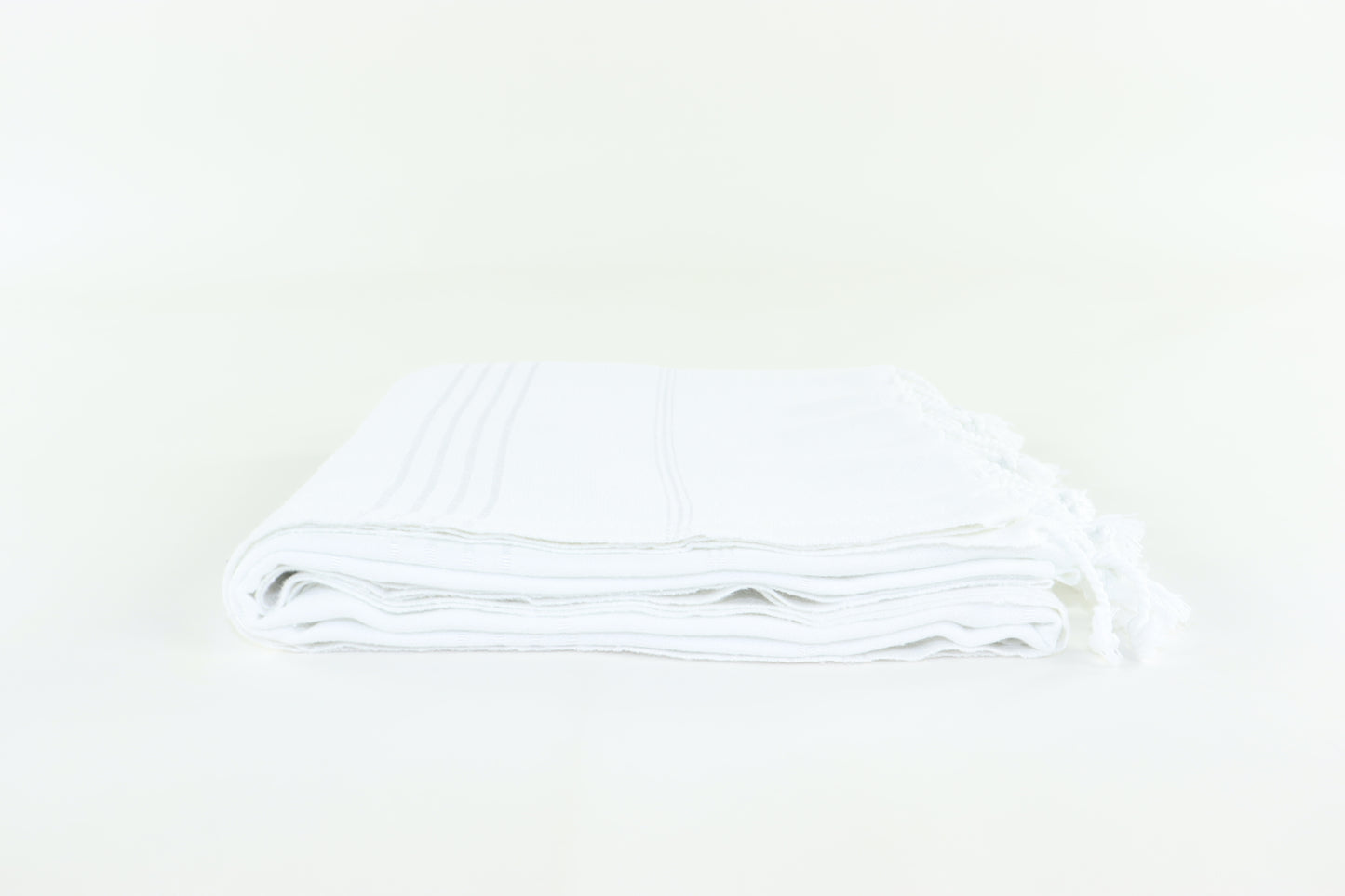 Premium Turkish Striped Towel Peshtemal Fouta (White)