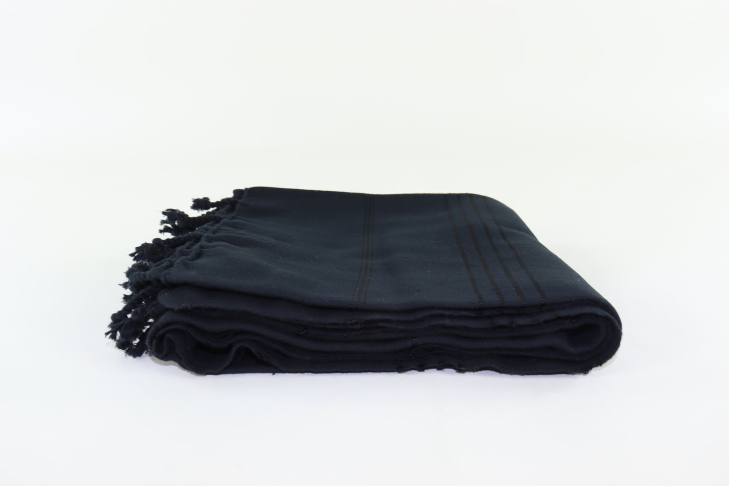 Premium Turkish Striped Towel Peshtemal Fouta (Black)