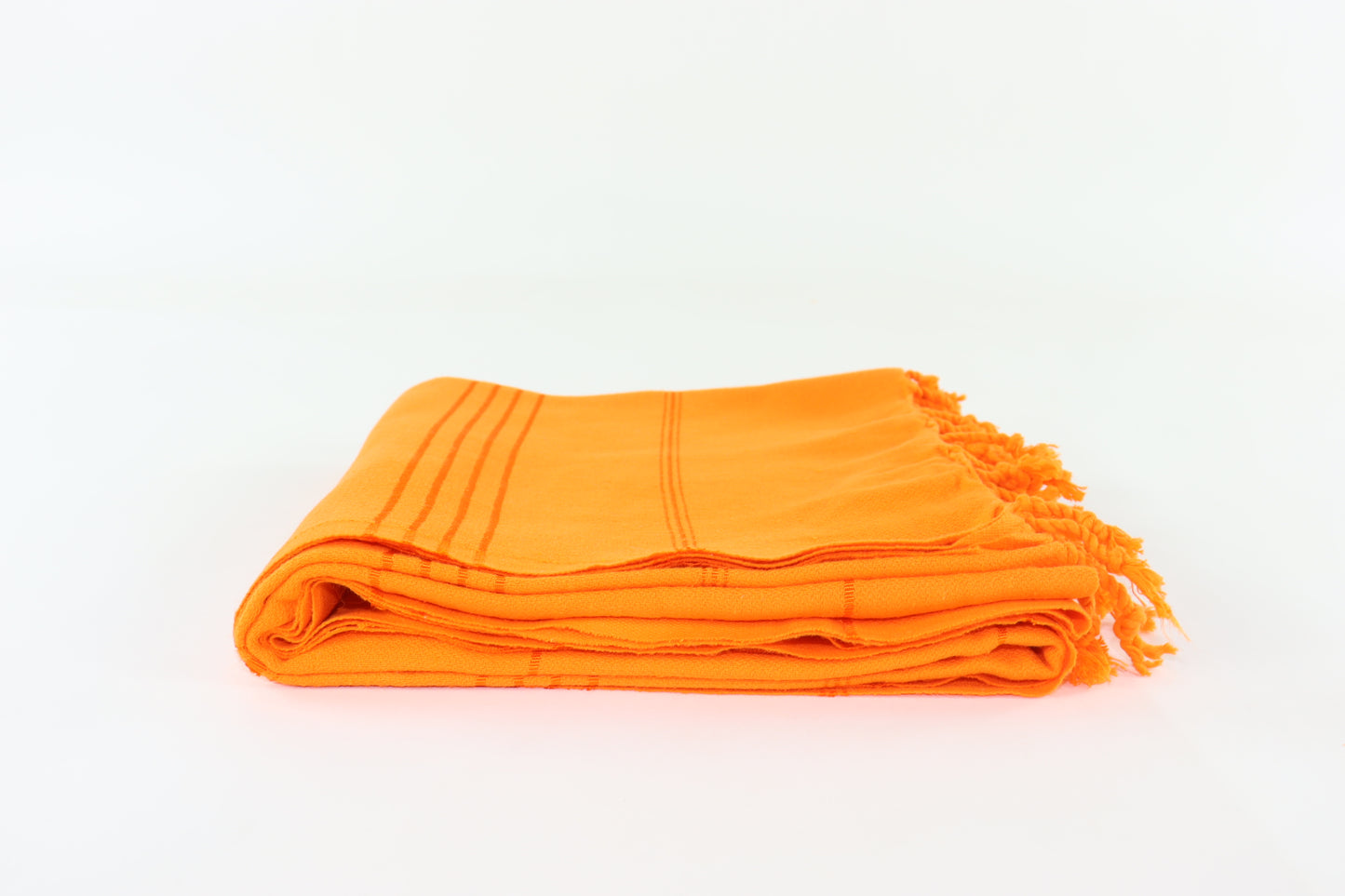 Premium Turkish Striped Towel Peshtemal Fouta (Orange)