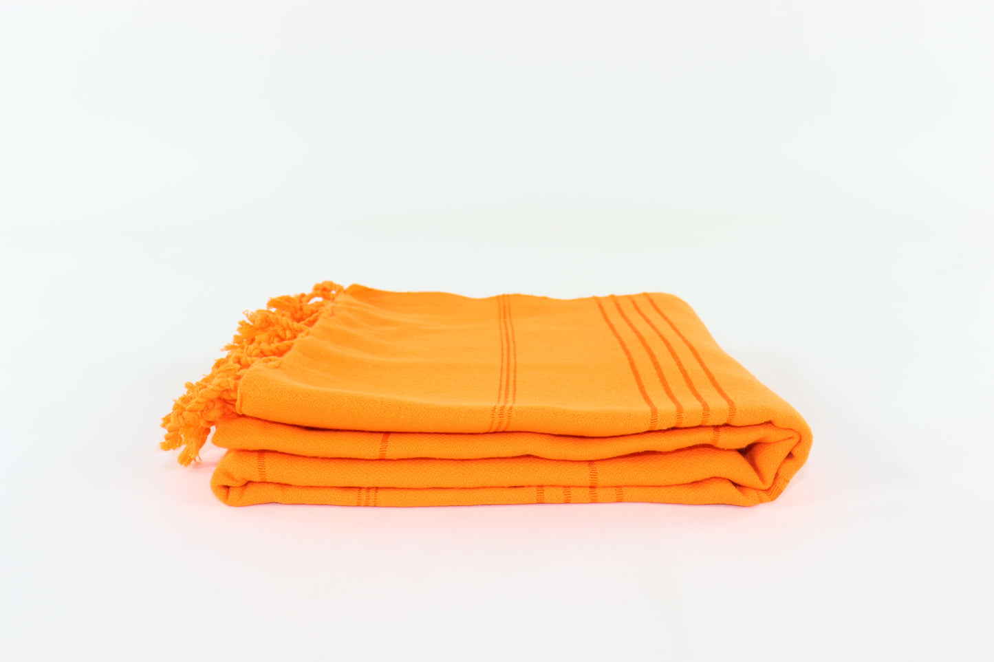 Premium Turkish Striped Towel Peshtemal Fouta (Orange)